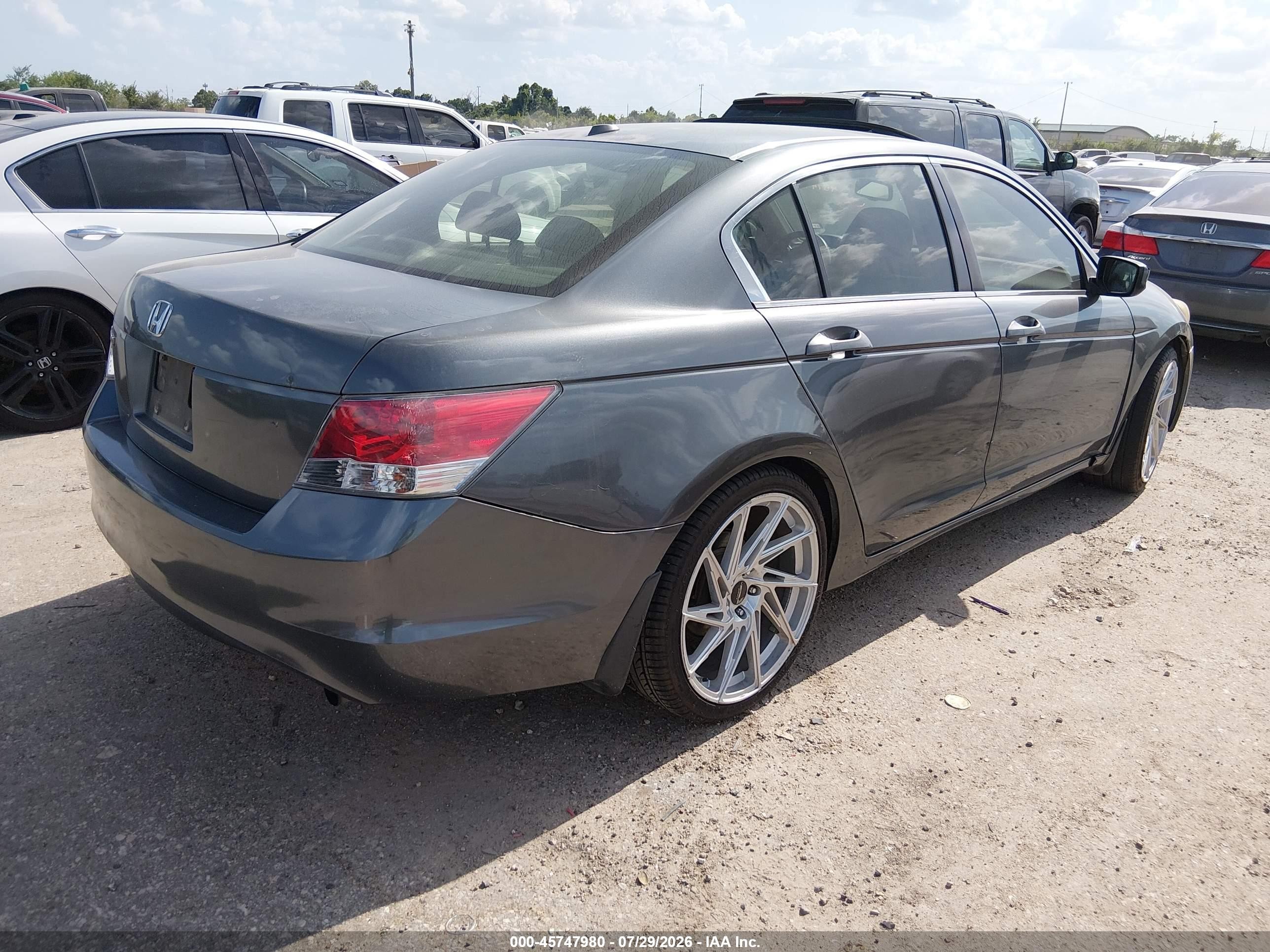 2008 Honda Accord 2.4 Ex-l Gray vin: JHMCP26888C078309