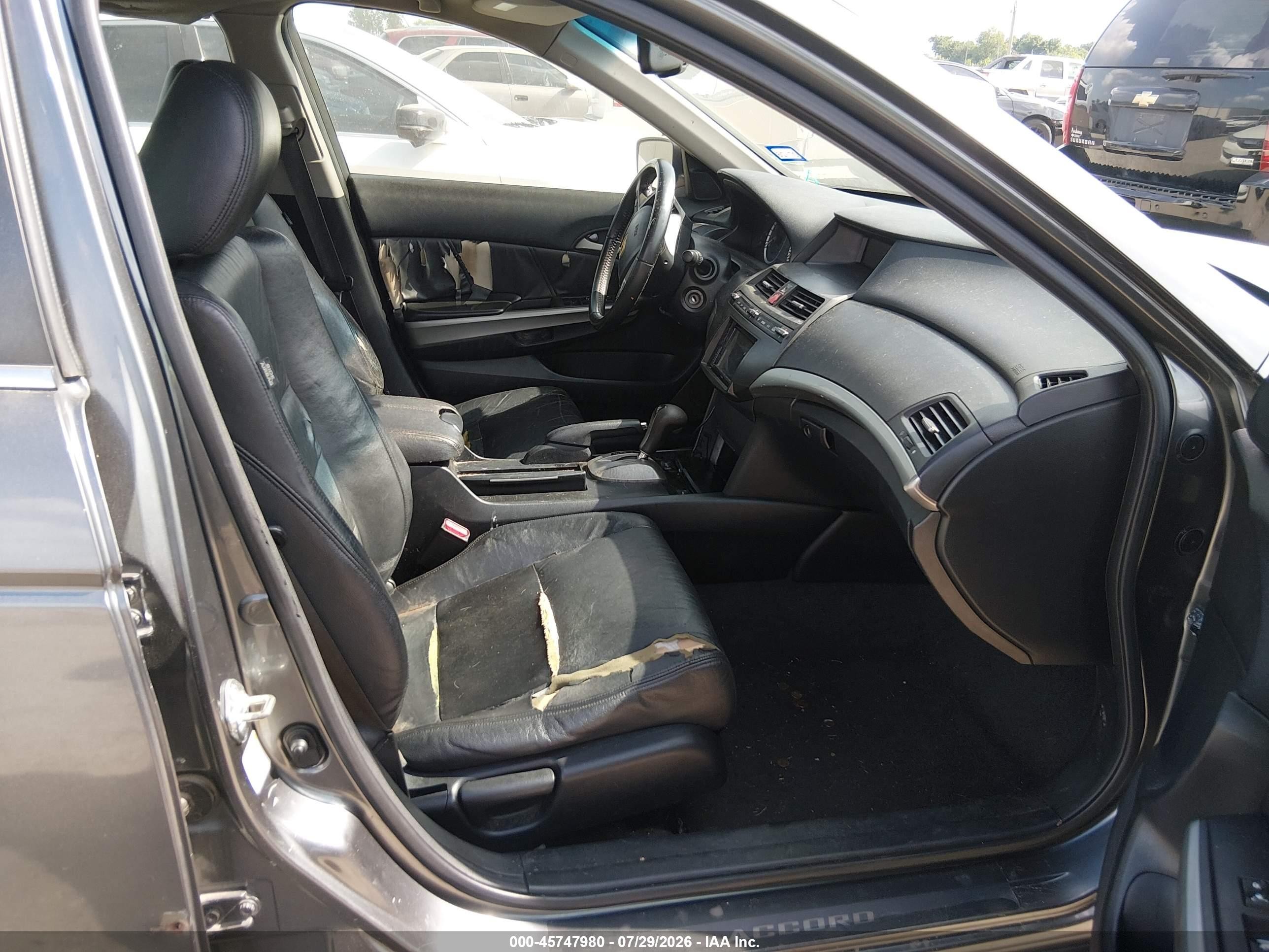 2008 Honda Accord 2.4 Ex-l Gray vin: JHMCP26888C078309
