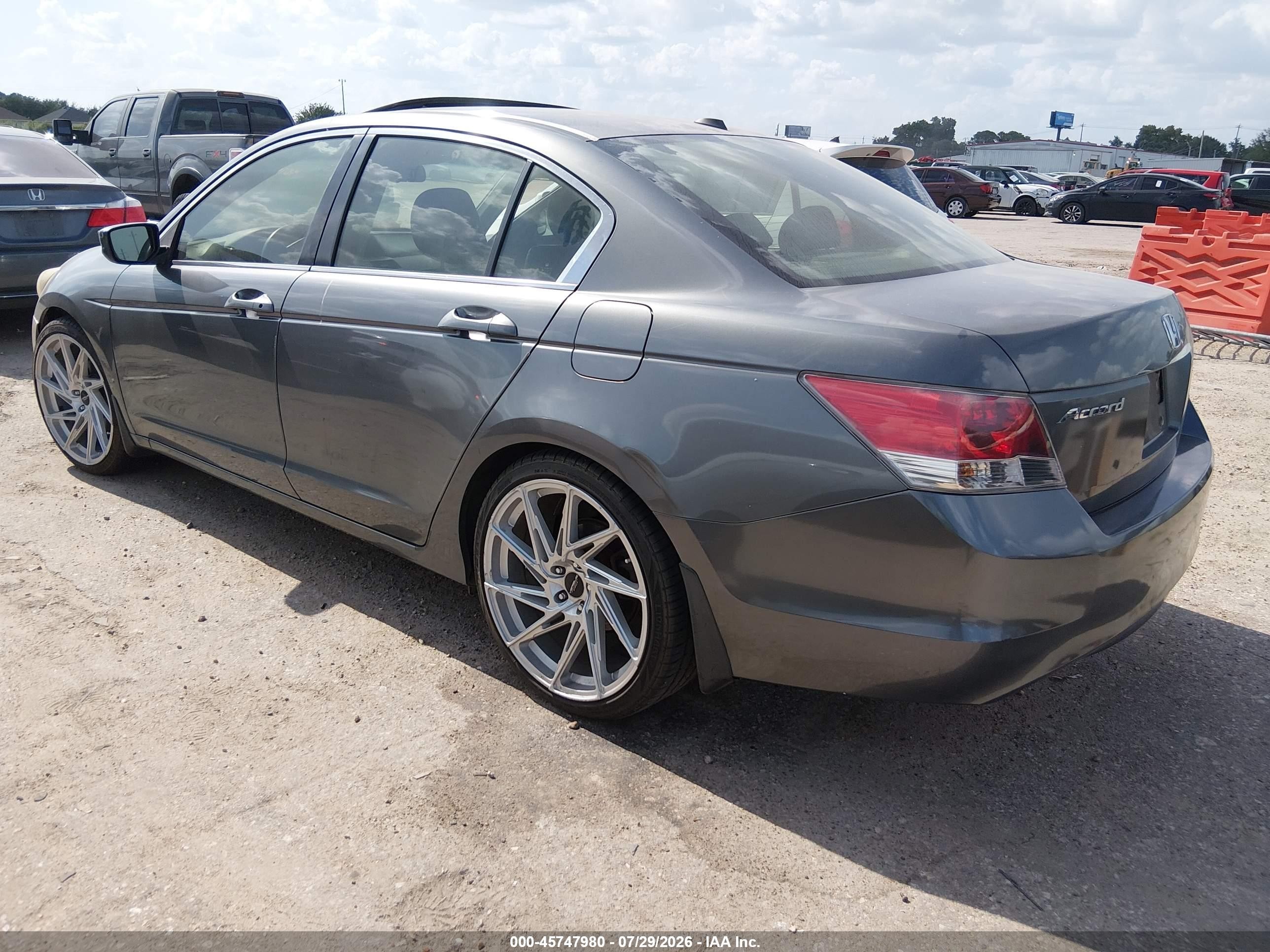 2008 Honda Accord 2.4 Ex-l Gray vin: JHMCP26888C078309