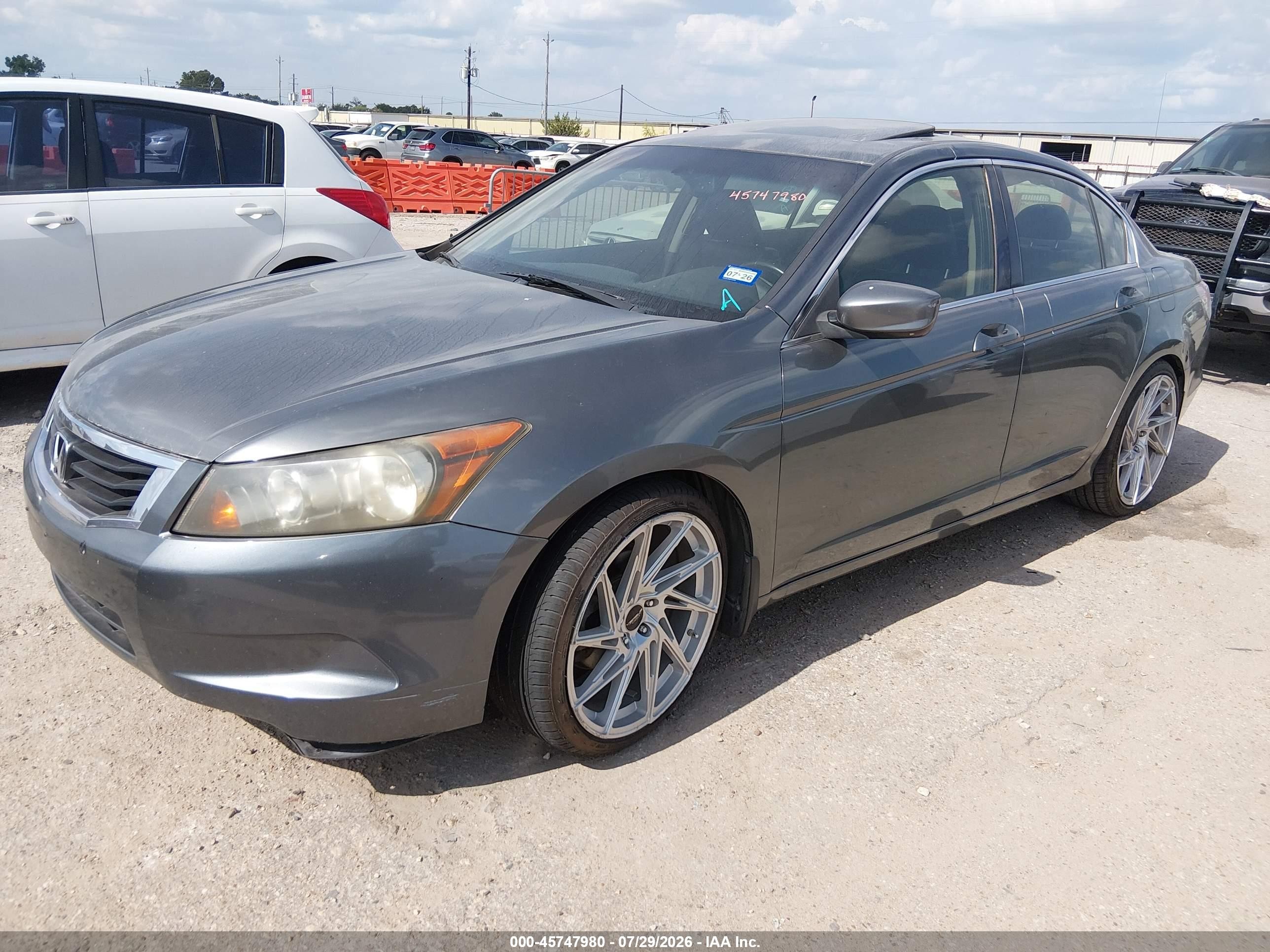 2008 Honda Accord 2.4 Ex-l Gray vin: JHMCP26888C078309