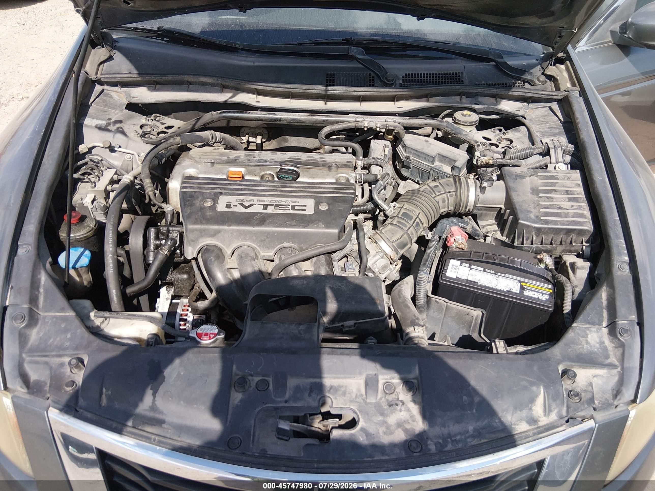 2008 Honda Accord 2.4 Ex-l Gray vin: JHMCP26888C078309