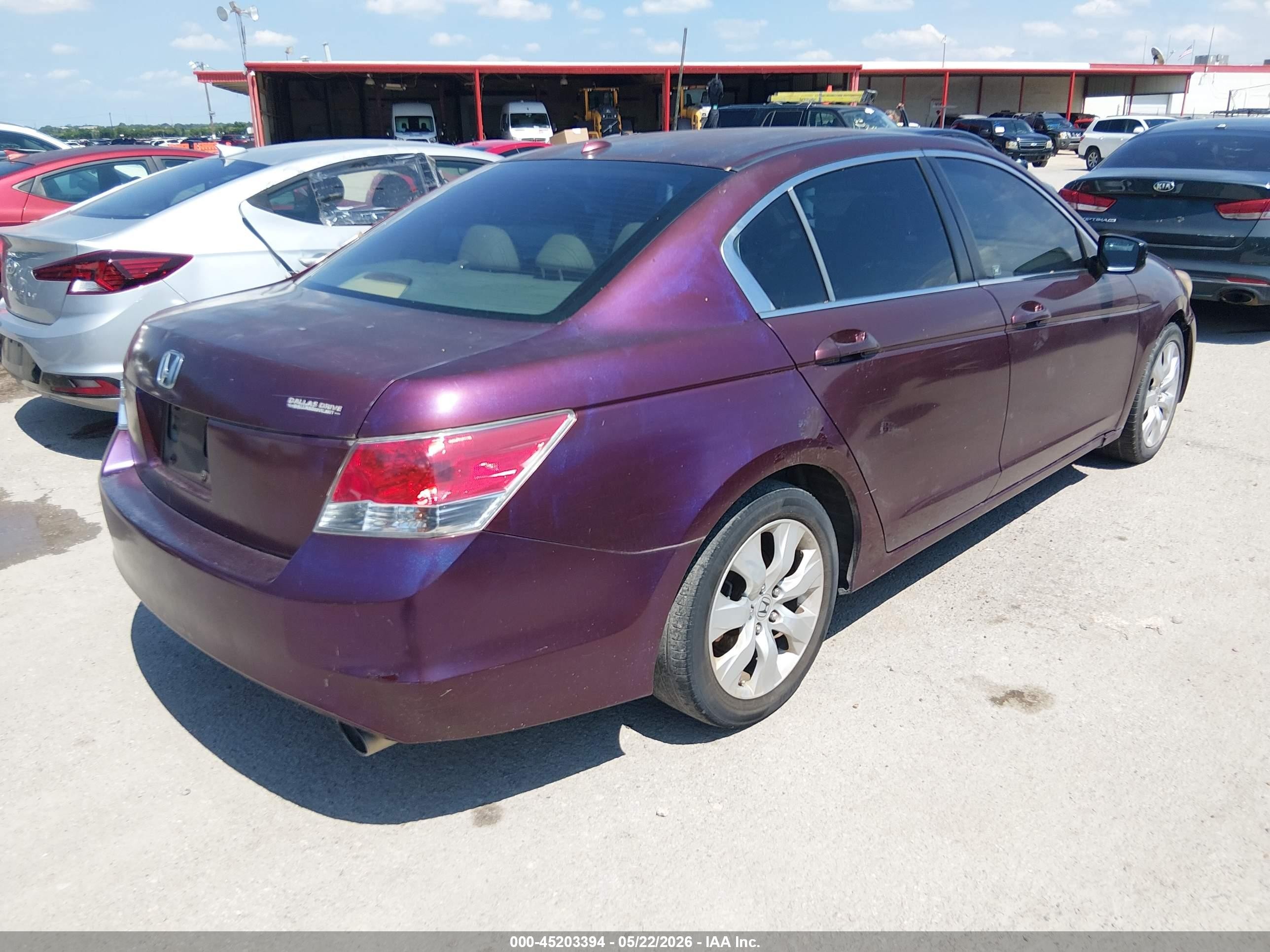 2008 Honda Accord 2.4 Ex-l Maroon vin: JHMCP26888C079637