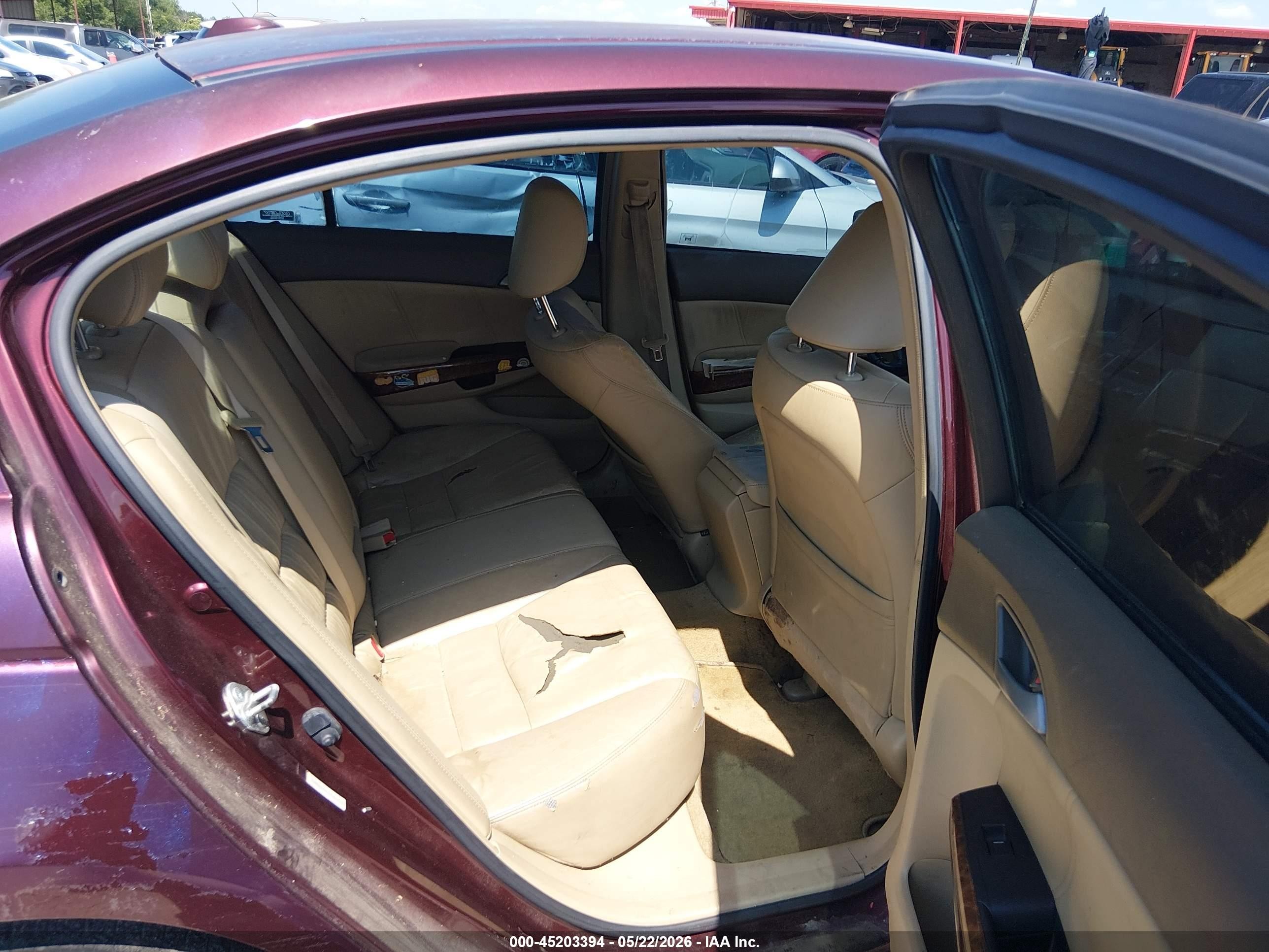 2008 Honda Accord 2.4 Ex-l Maroon vin: JHMCP26888C079637