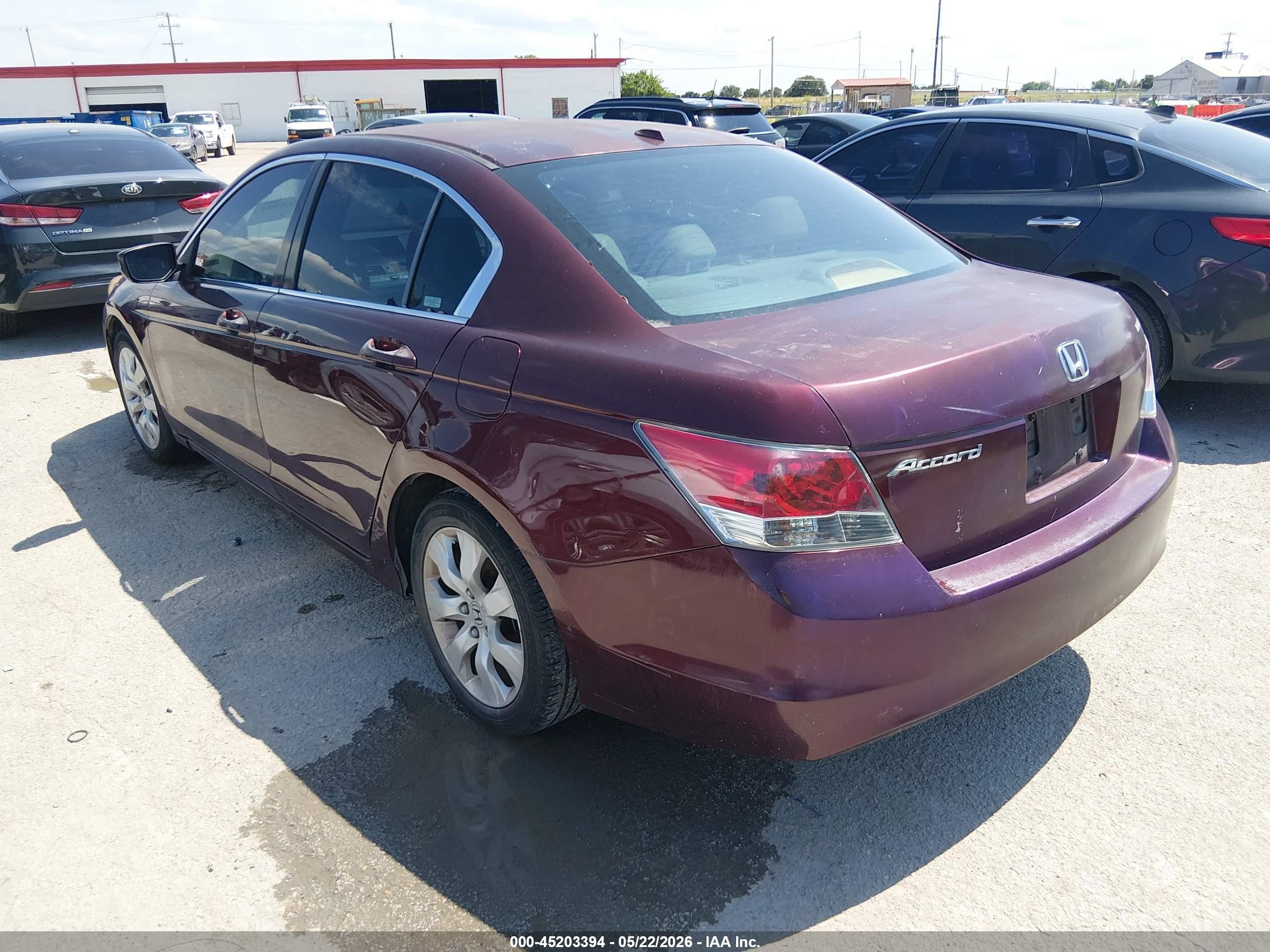 2008 Honda Accord 2.4 Ex-l Maroon vin: JHMCP26888C079637