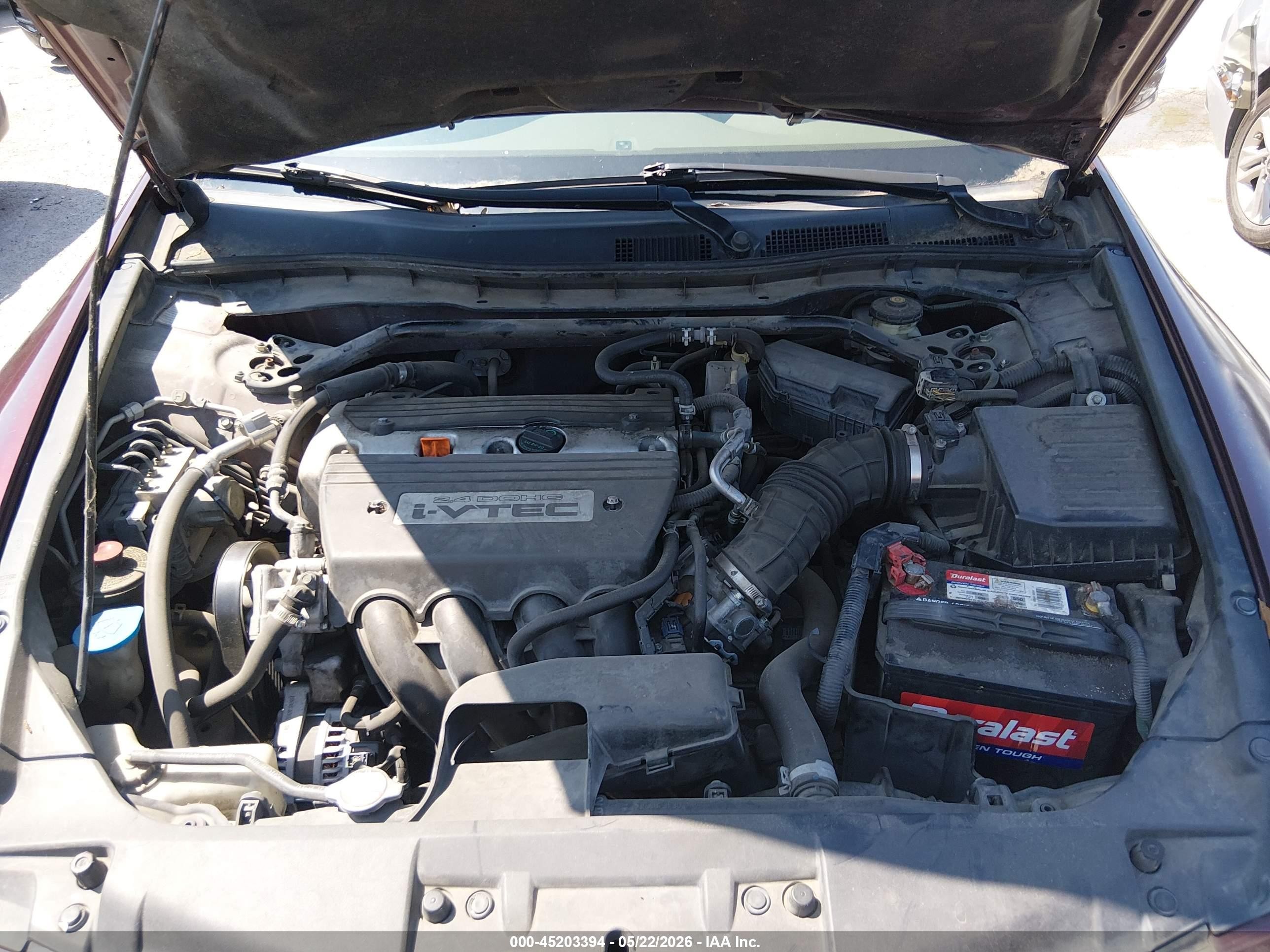 2008 Honda Accord 2.4 Ex-l Maroon vin: JHMCP26888C079637