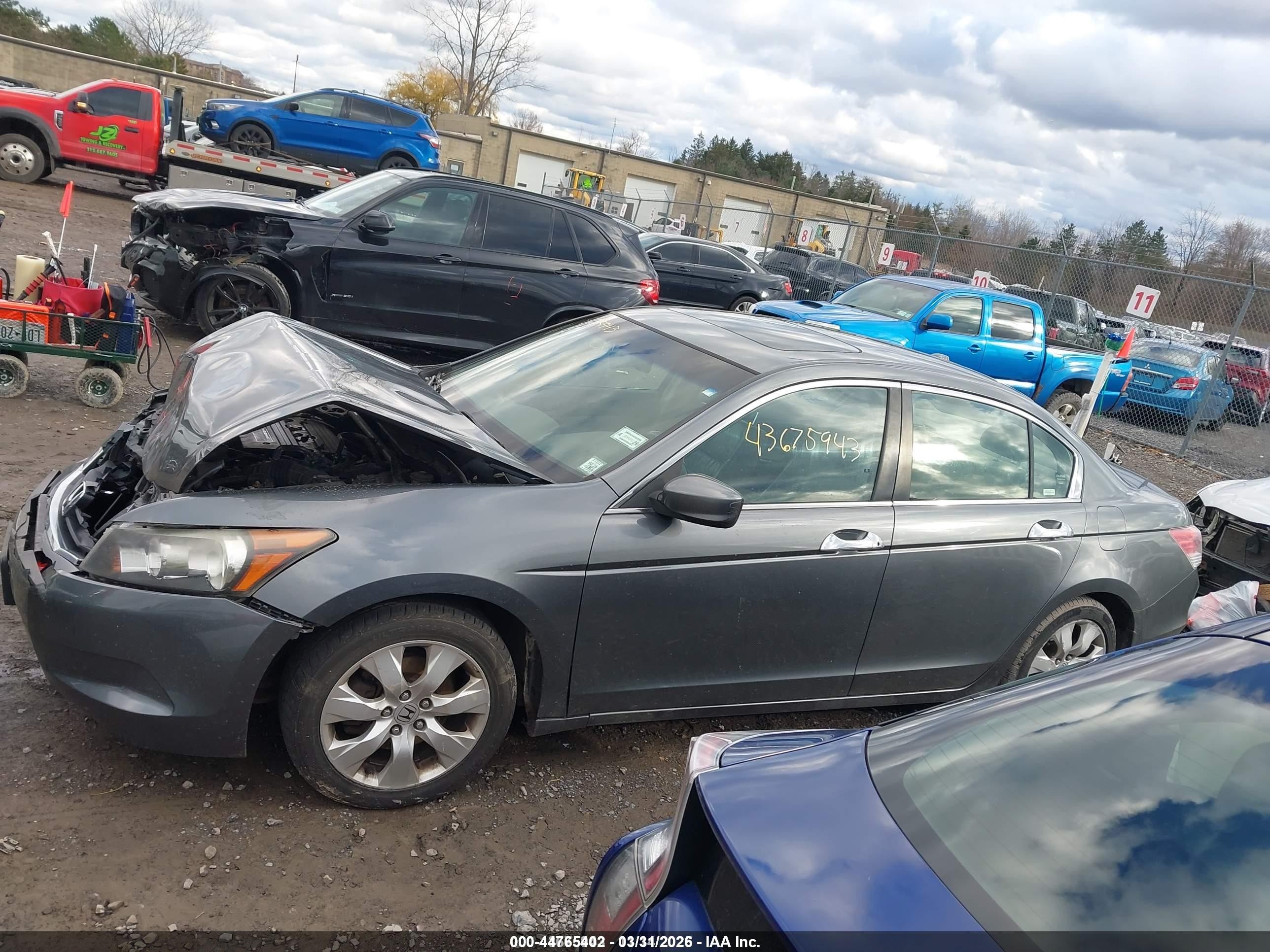 2008 Honda Accord 2.4 Ex-l Серый vin: JHMCP26898C002243