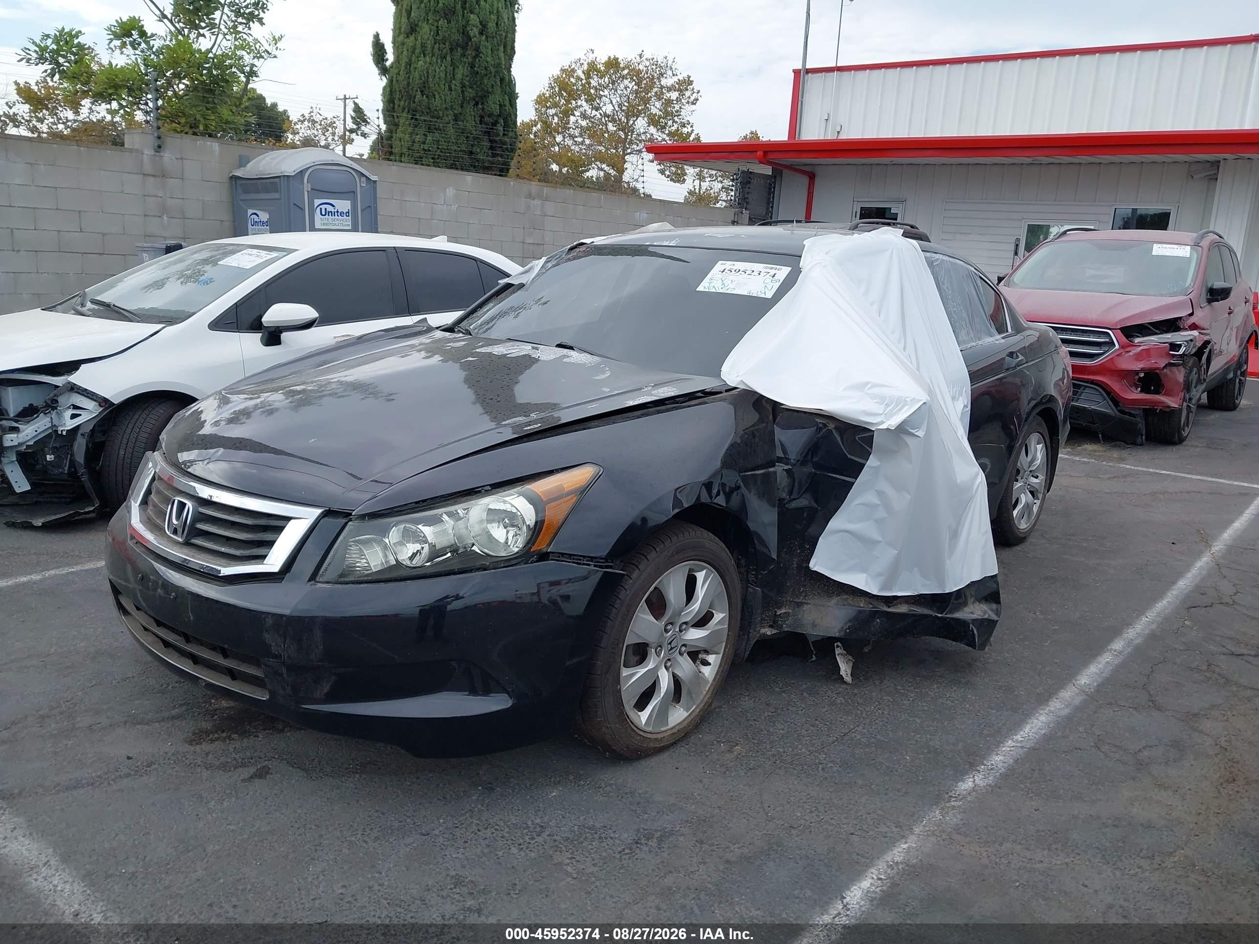 2008 Honda Accord 2.4 Ex-l Black vin: JHMCP26898C004865