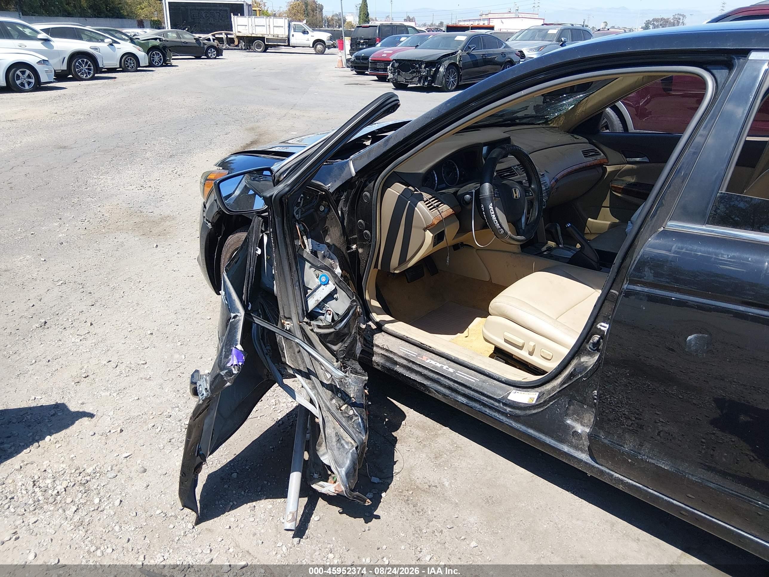 2008 Honda Accord 2.4 Ex-l Black vin: JHMCP26898C004865