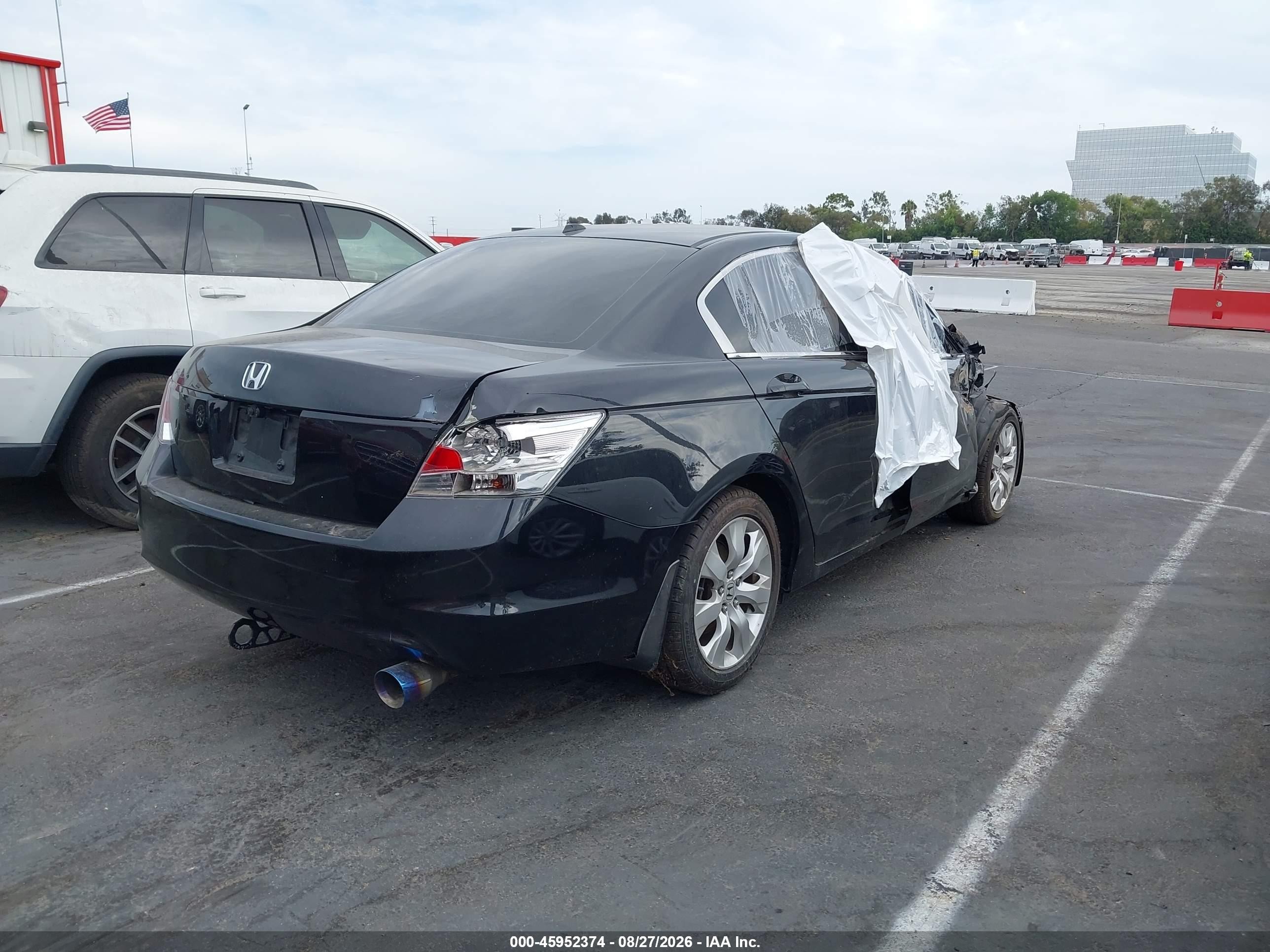 2008 Honda Accord 2.4 Ex-l Black vin: JHMCP26898C004865