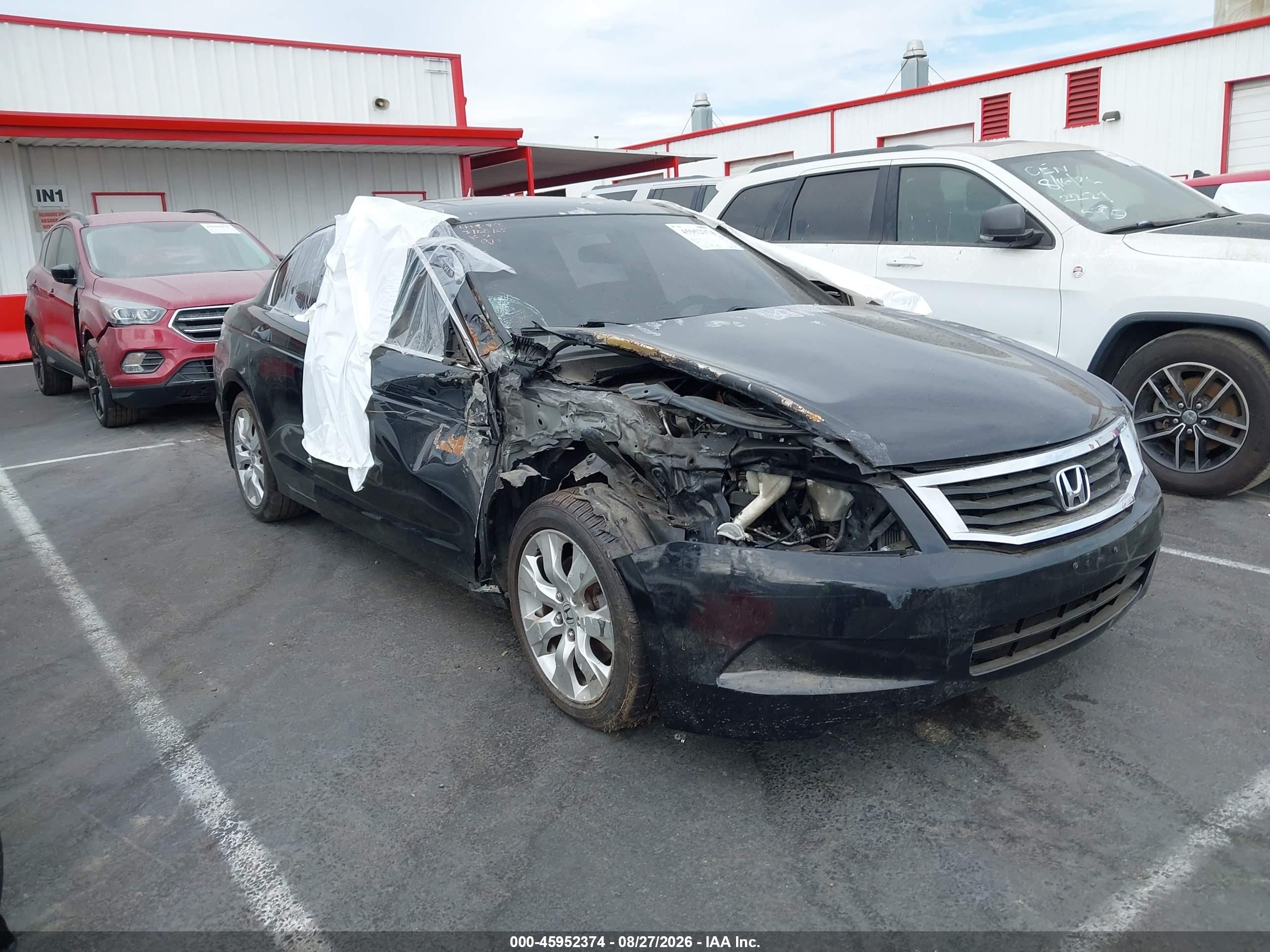 2008 Honda Accord 2.4 Ex-l Black vin: JHMCP26898C004865