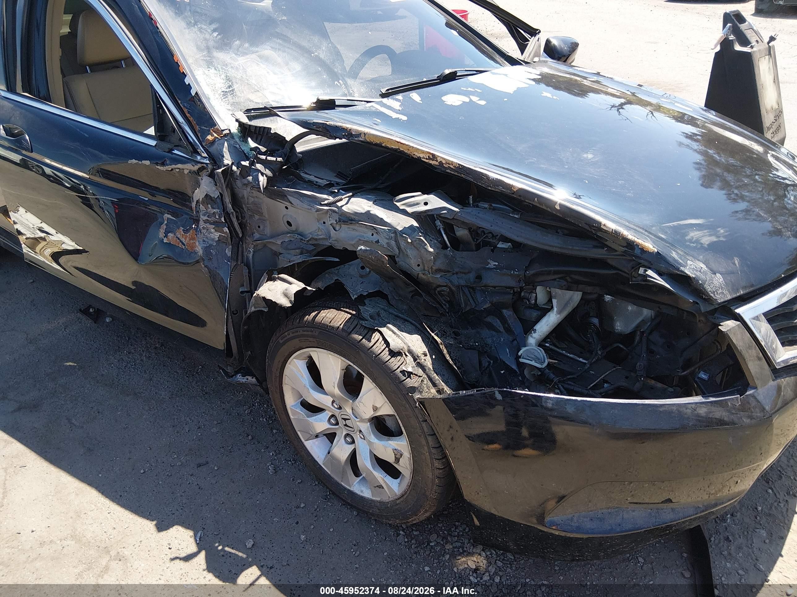 2008 Honda Accord 2.4 Ex-l Black vin: JHMCP26898C004865