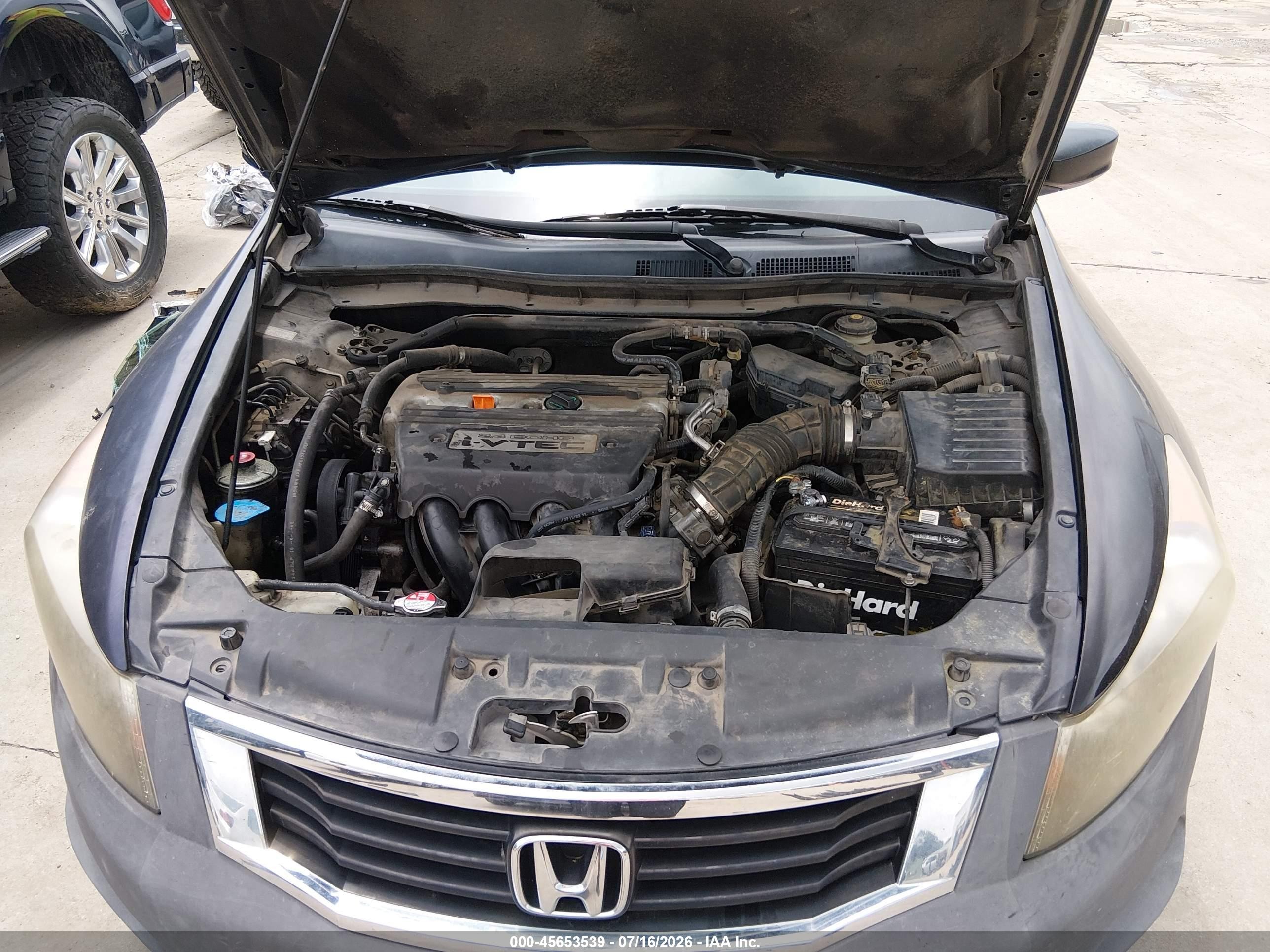 2008 Honda Accord 2.4 Ex-l Black vin: JHMCP26898C036439