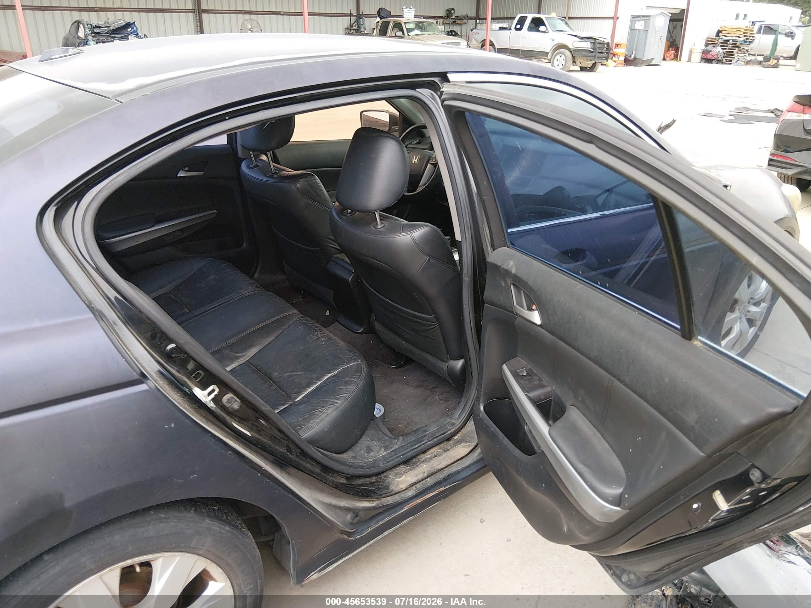 2008 Honda Accord 2.4 Ex-l Black vin: JHMCP26898C036439