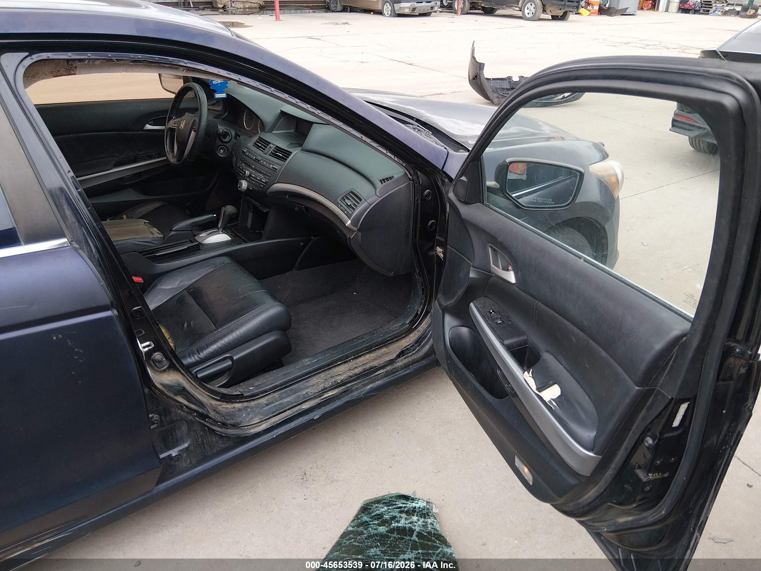 2008 Honda Accord 2.4 Ex-l Black vin: JHMCP26898C036439