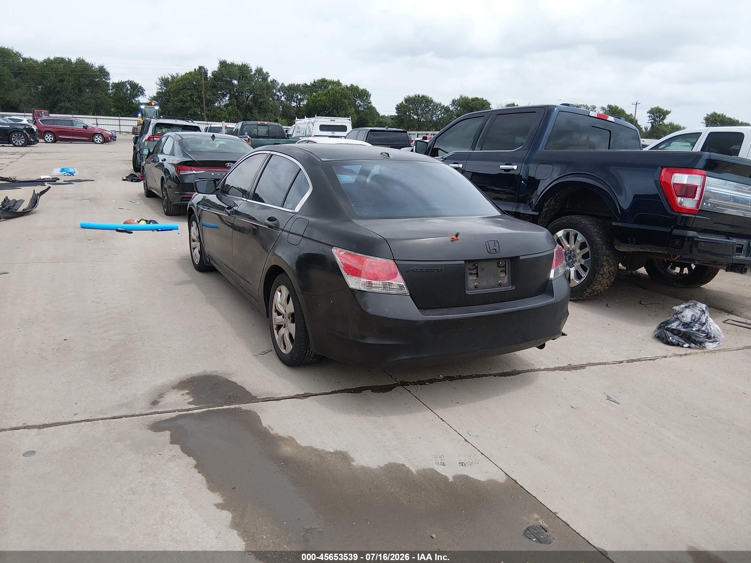 2008 Honda Accord 2.4 Ex-l Black vin: JHMCP26898C036439