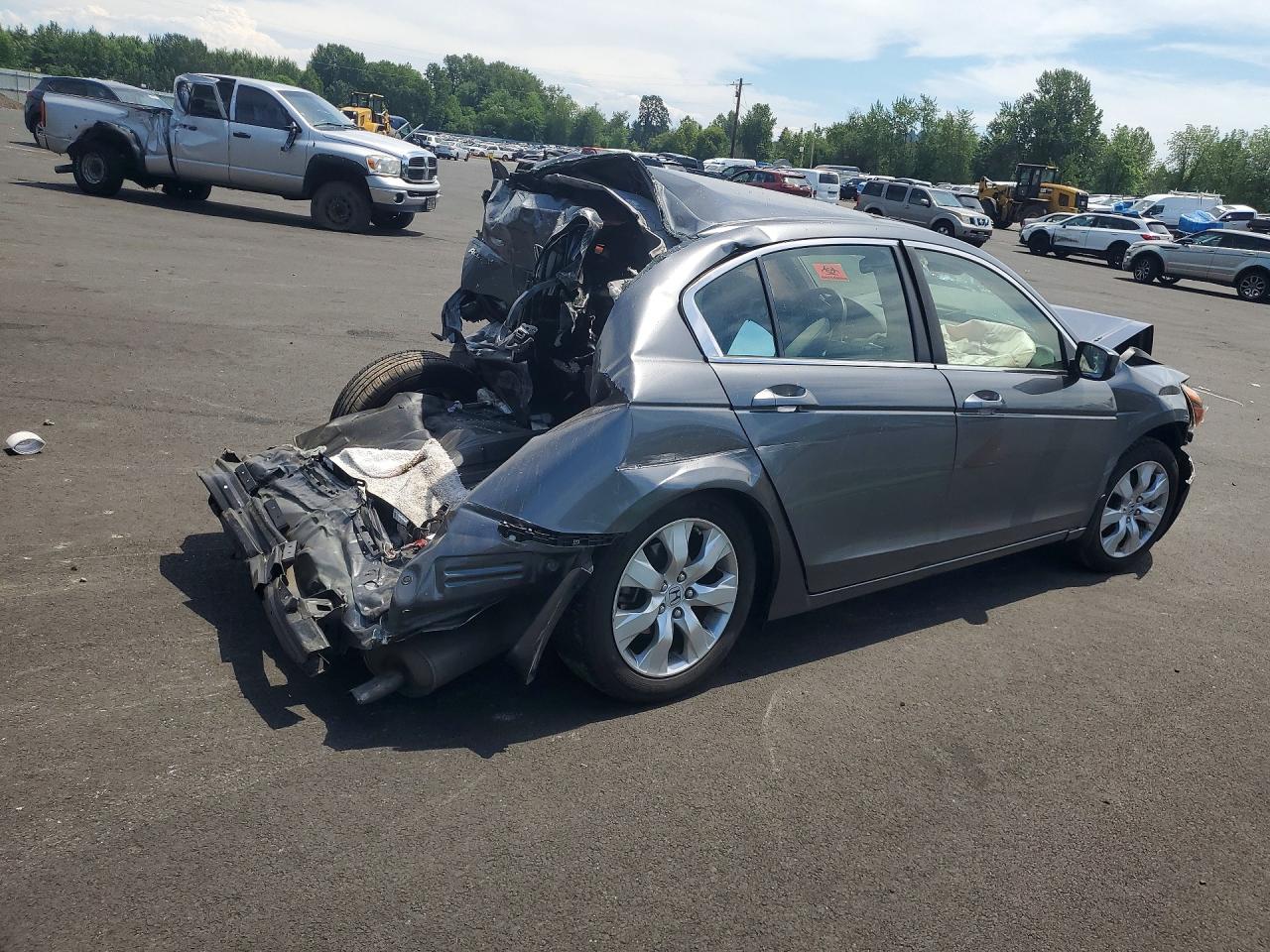 2008 Honda Accord Exl Gray vin: JHMCP268X8C004972