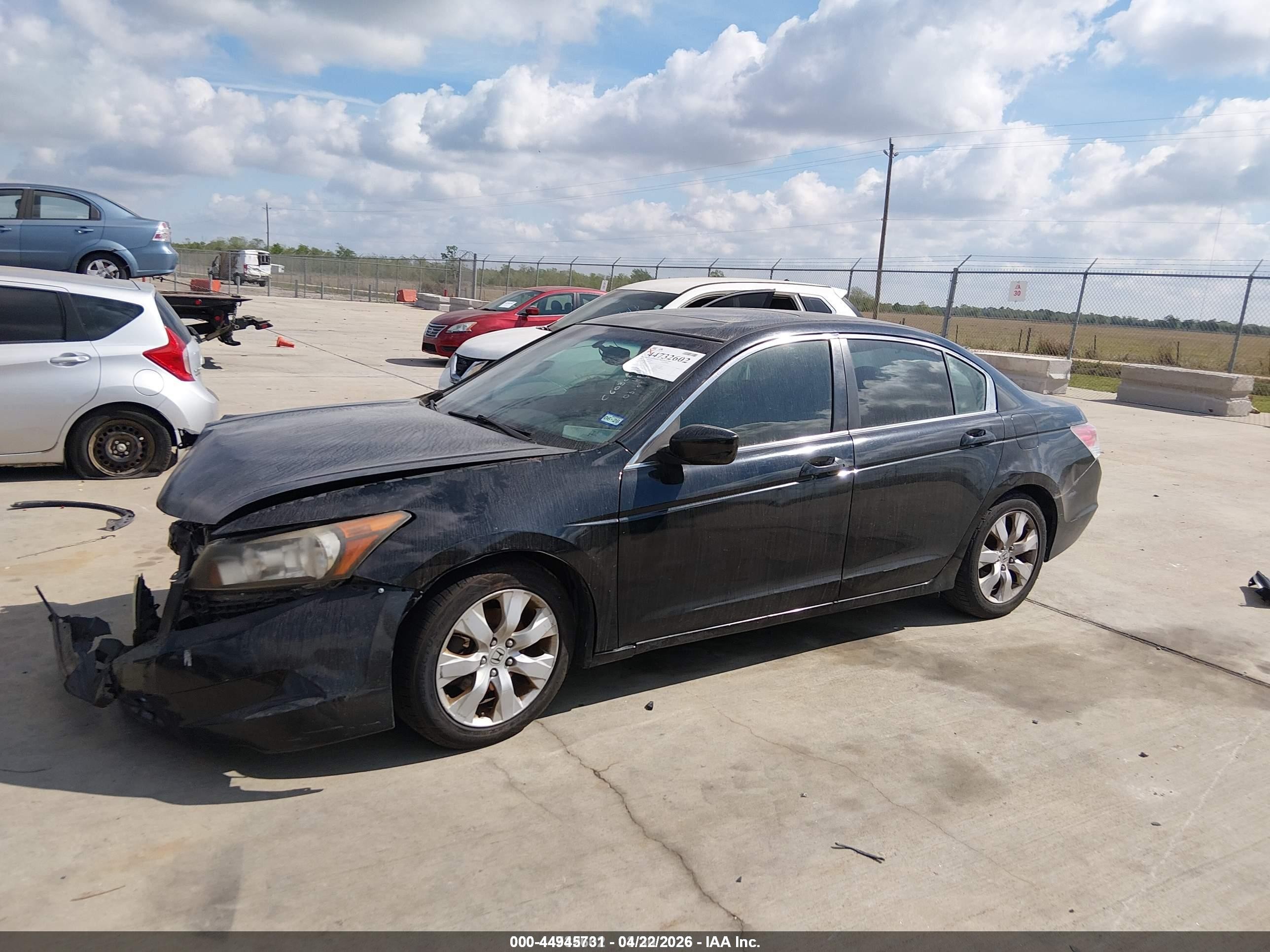 2008 Honda Accord 2.4 Ex-l Black vin: JHMCP268X8C026793
