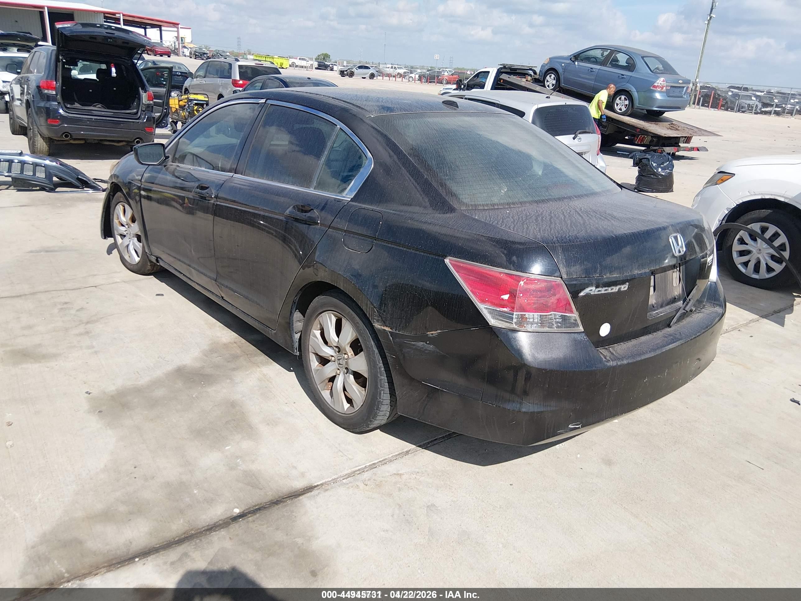 2008 Honda Accord 2.4 Ex-l Black vin: JHMCP268X8C026793