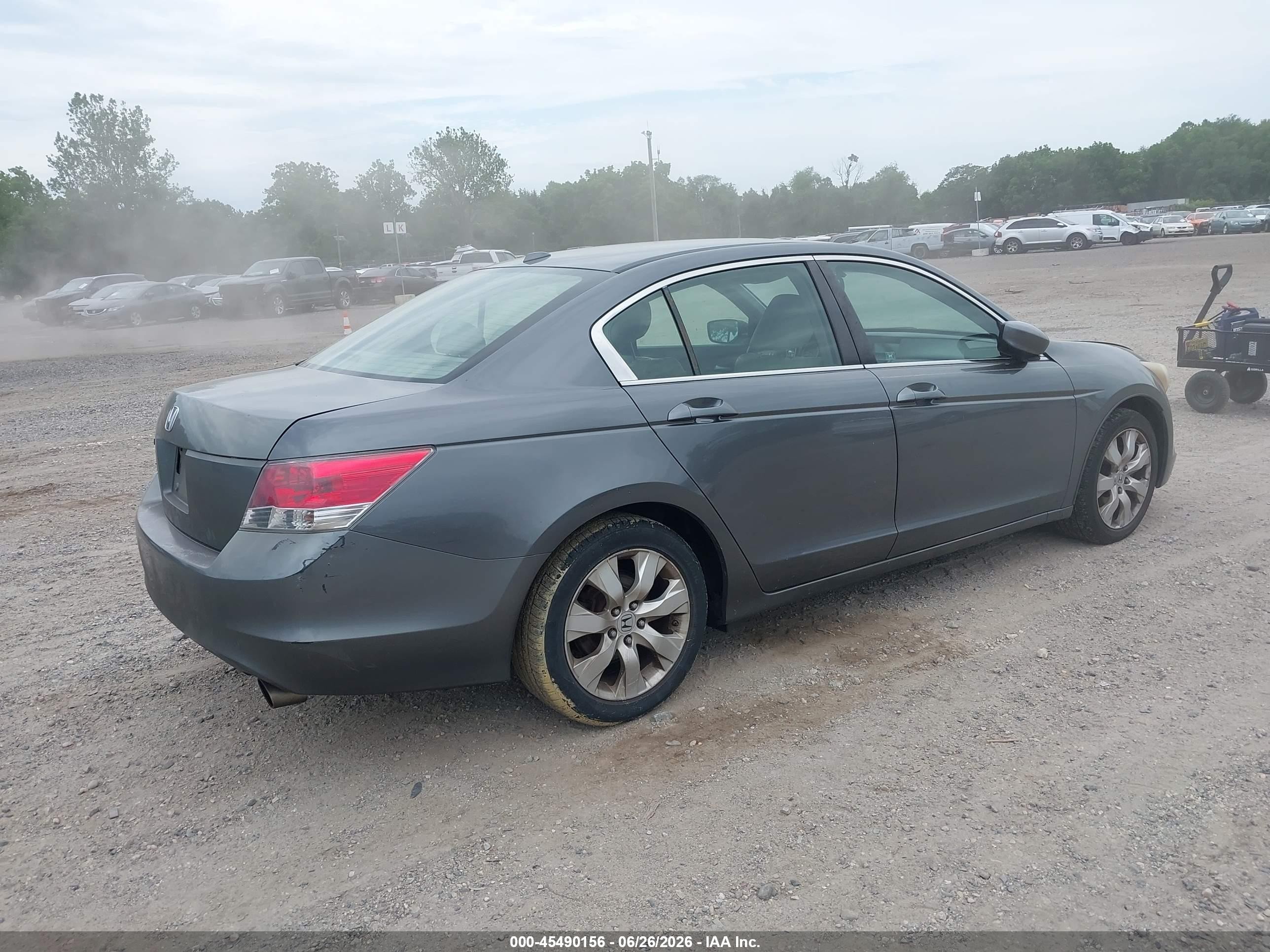 2008 Honda Accord 2.4 Ex-l Gray vin: JHMCP268X8C037308