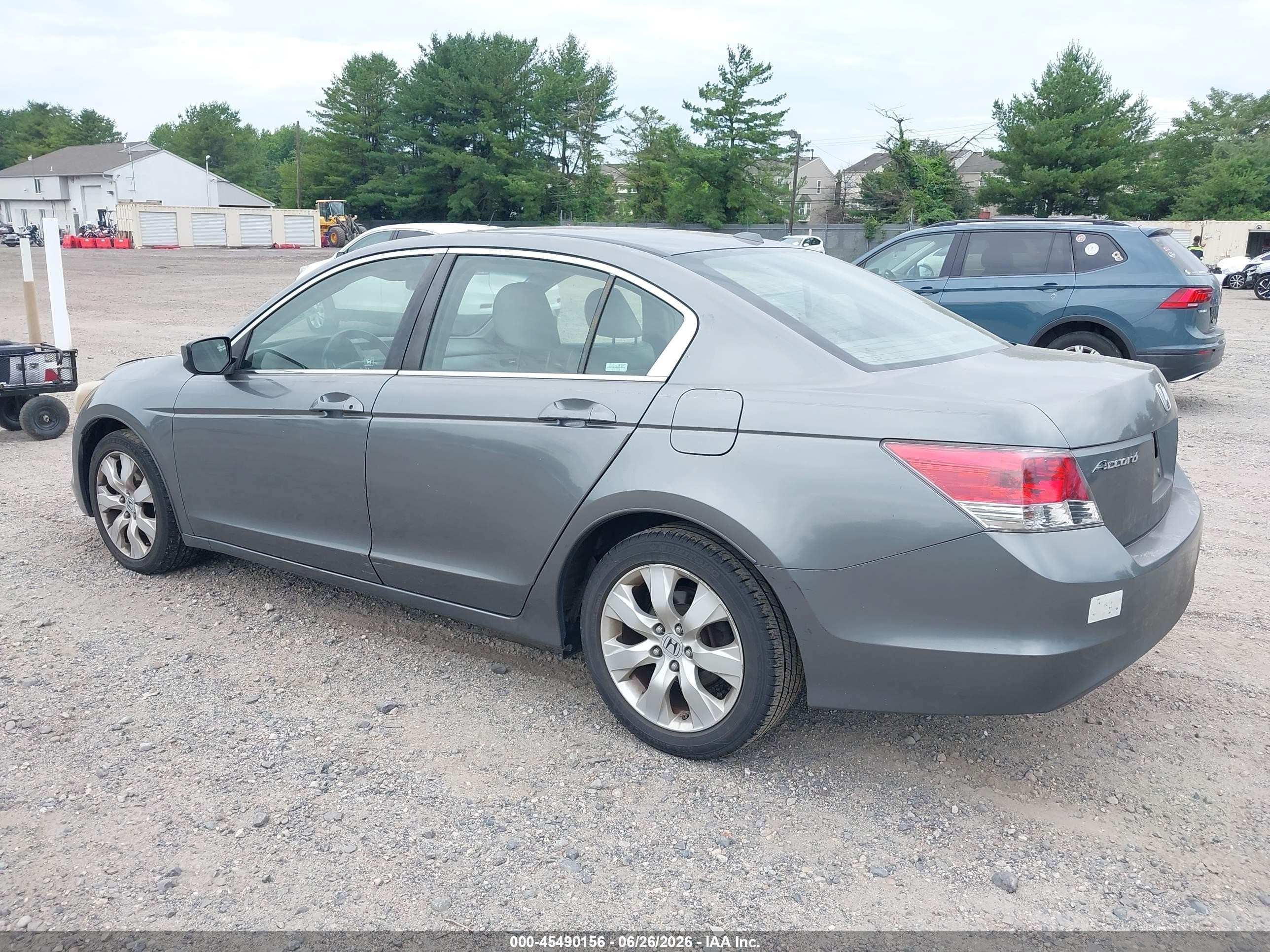 2008 Honda Accord 2.4 Ex-l Gray vin: JHMCP268X8C037308