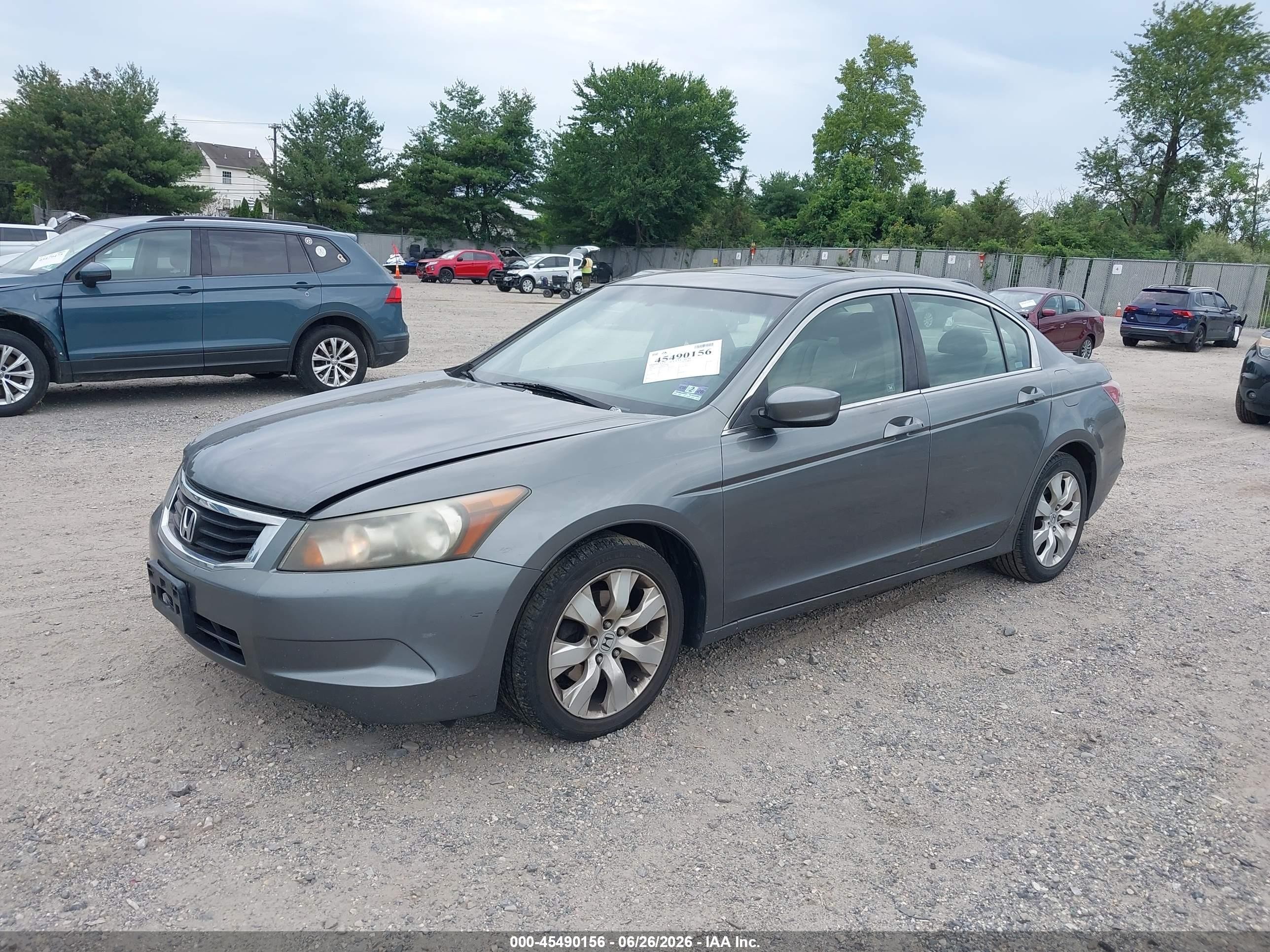 2008 Honda Accord 2.4 Ex-l Gray vin: JHMCP268X8C037308