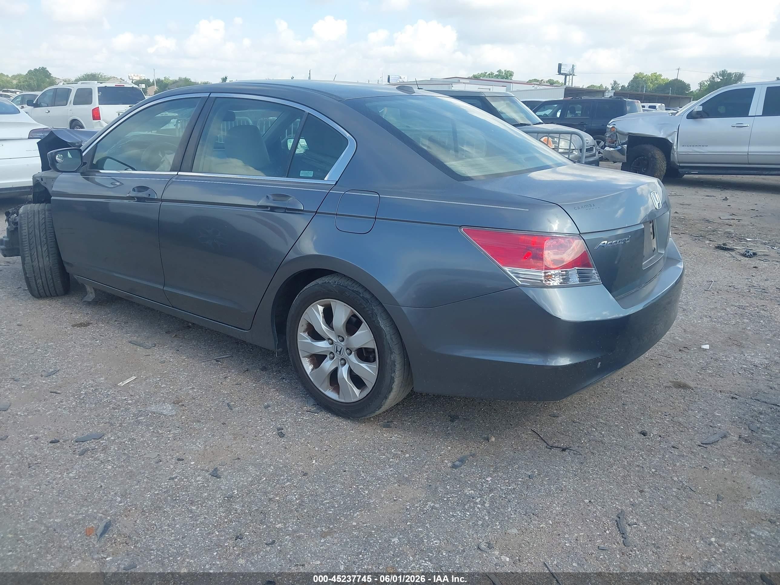 2008 Honda Accord 2.4 Ex-l Gray vin: JHMCP268X8C047370