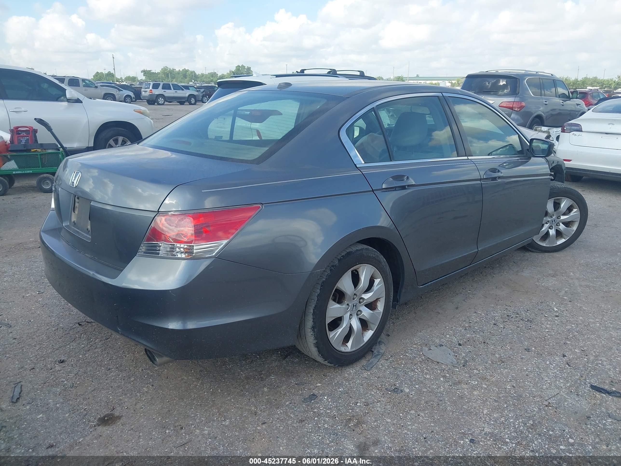 2008 Honda Accord 2.4 Ex-l Gray vin: JHMCP268X8C047370