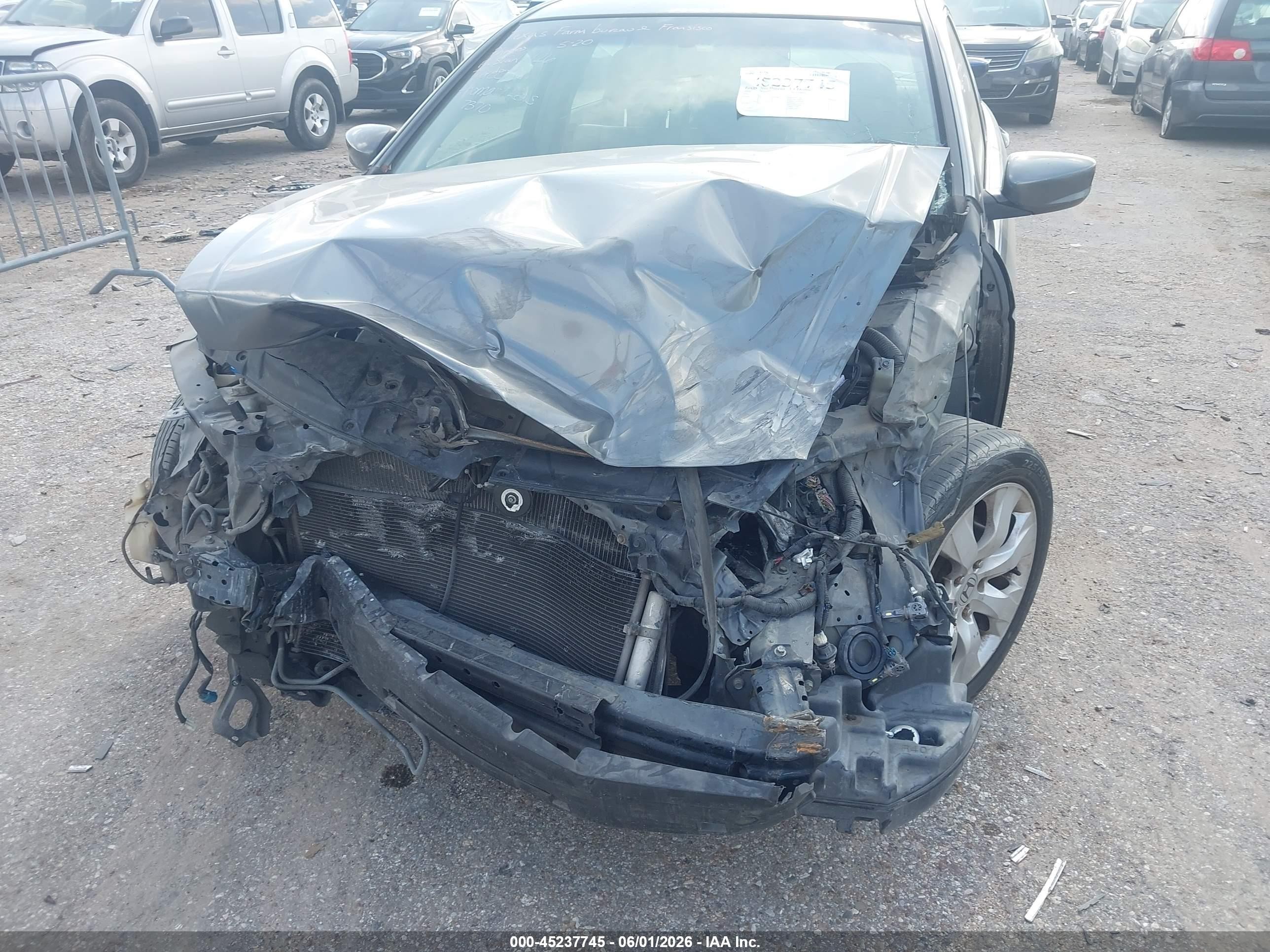 2008 Honda Accord 2.4 Ex-l Gray vin: JHMCP268X8C047370