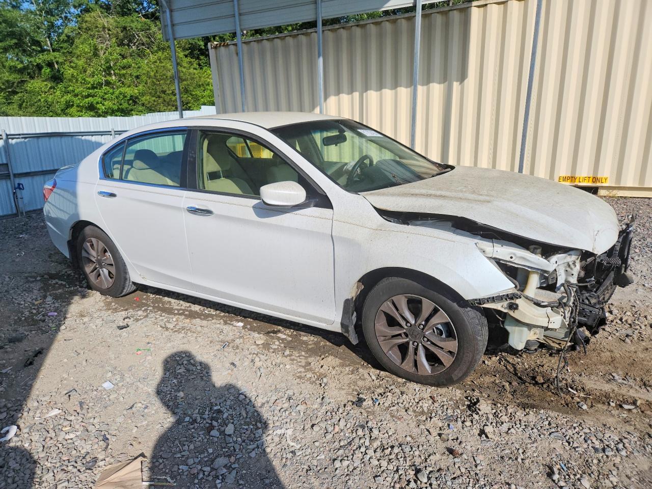 2013 Honda Accord Lx White vin: JHMCR2F31DC000477