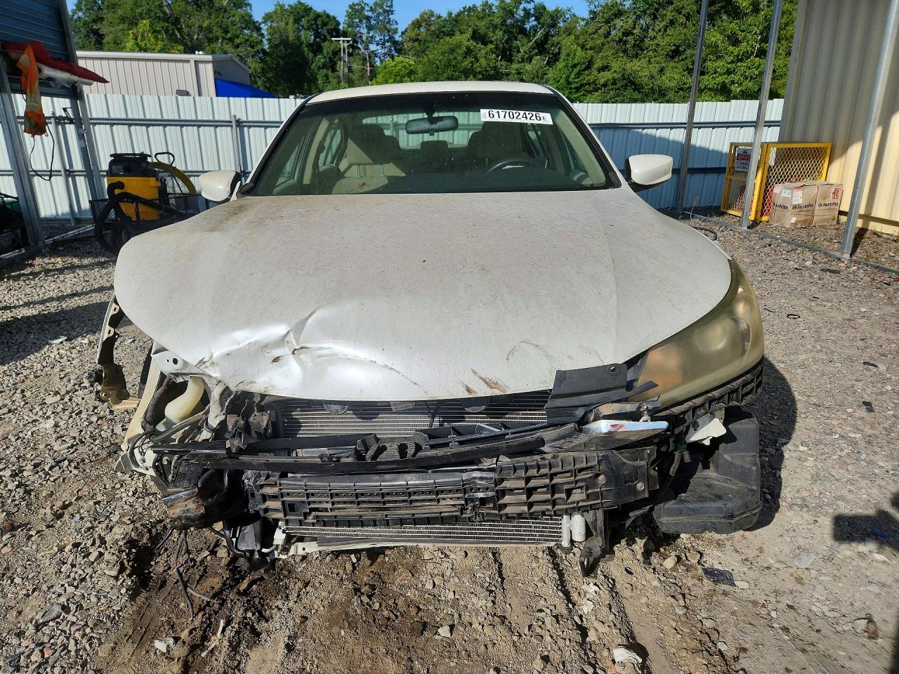 2013 Honda Accord Lx White vin: JHMCR2F31DC000477