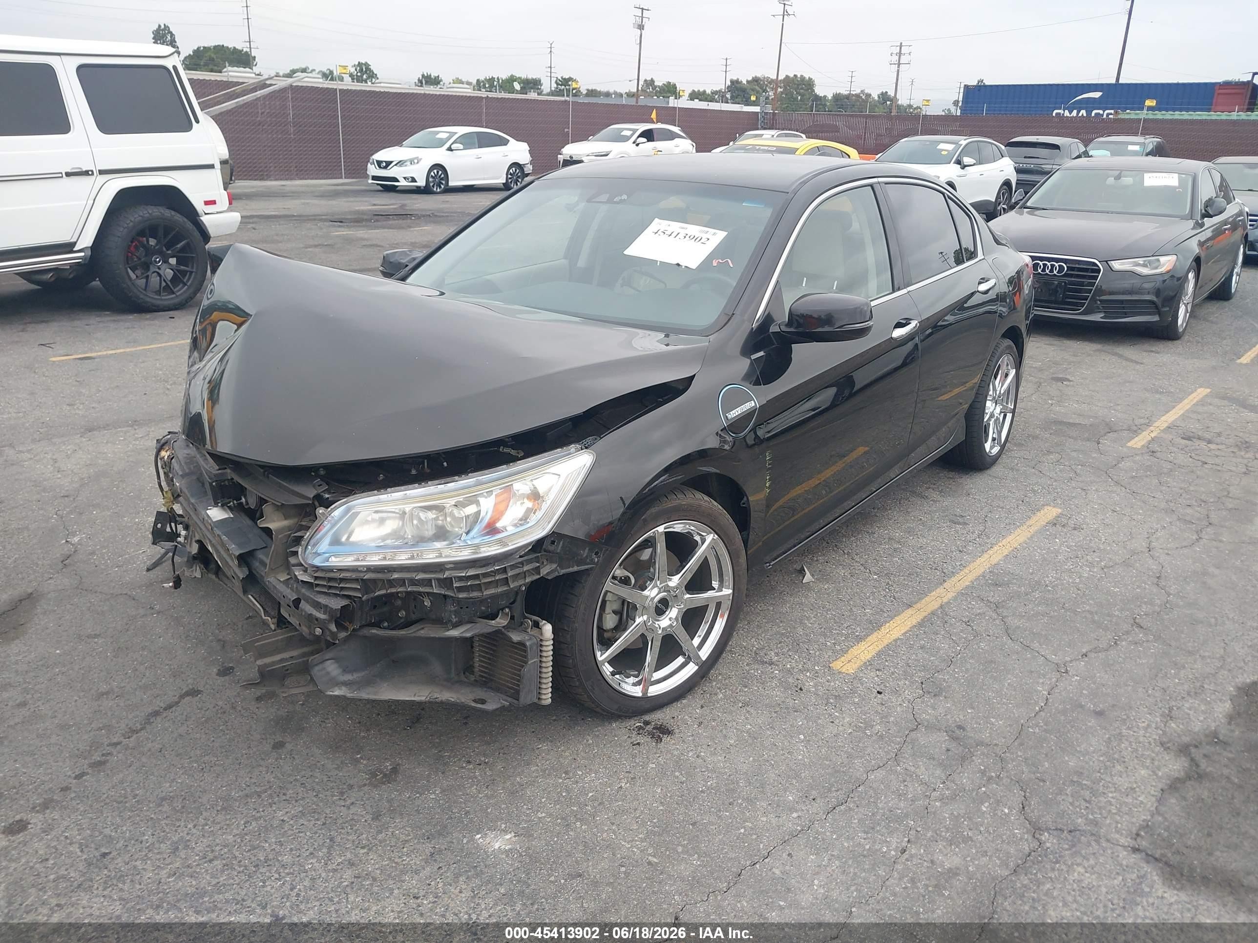 2014 Honda Accord Plug-in Hybrid   Black vin: JHMCR5F72EC000218