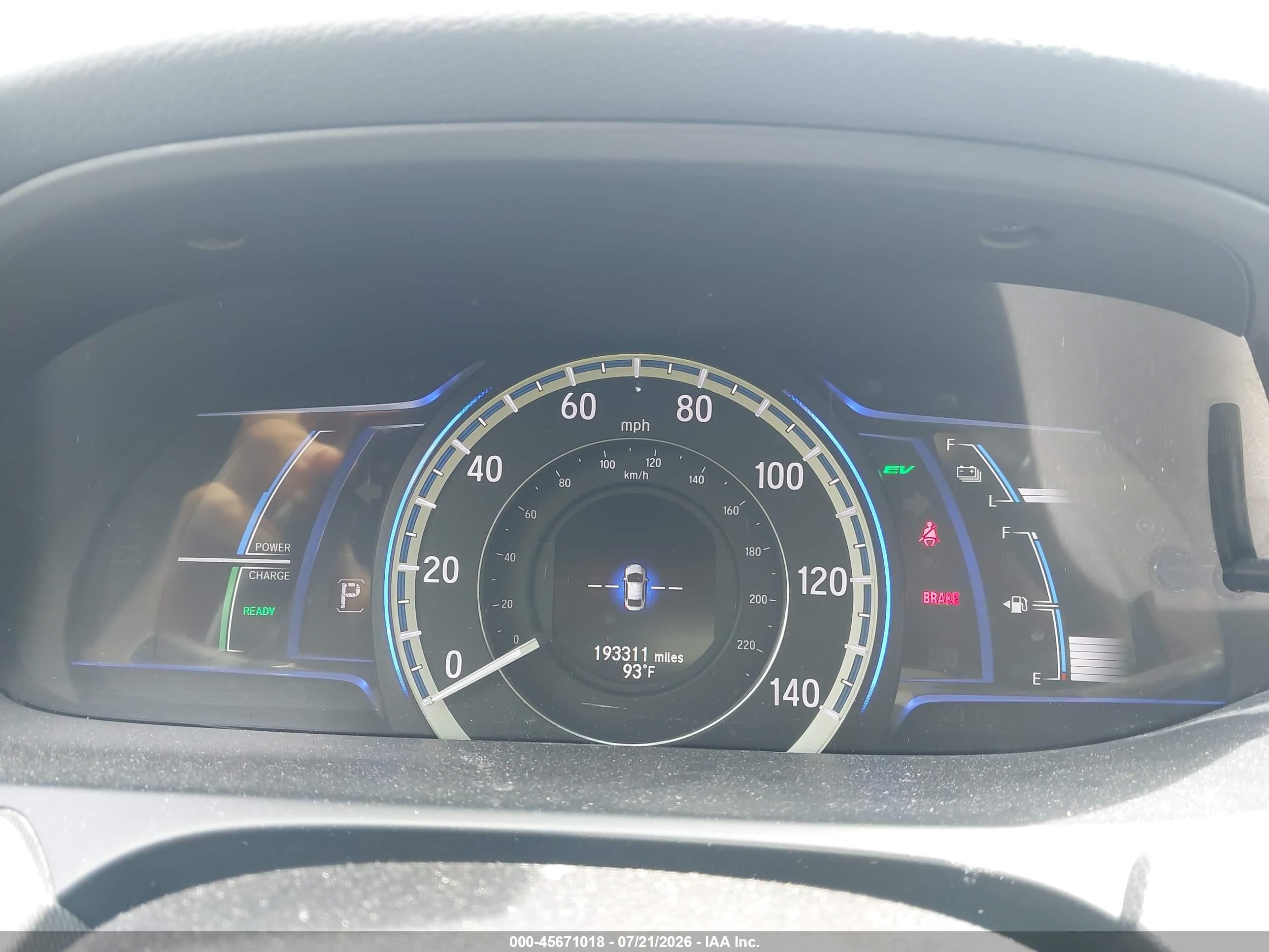 2014 Honda Accord Plug-in Hybrid   Black vin: JHMCR5F73EC000843