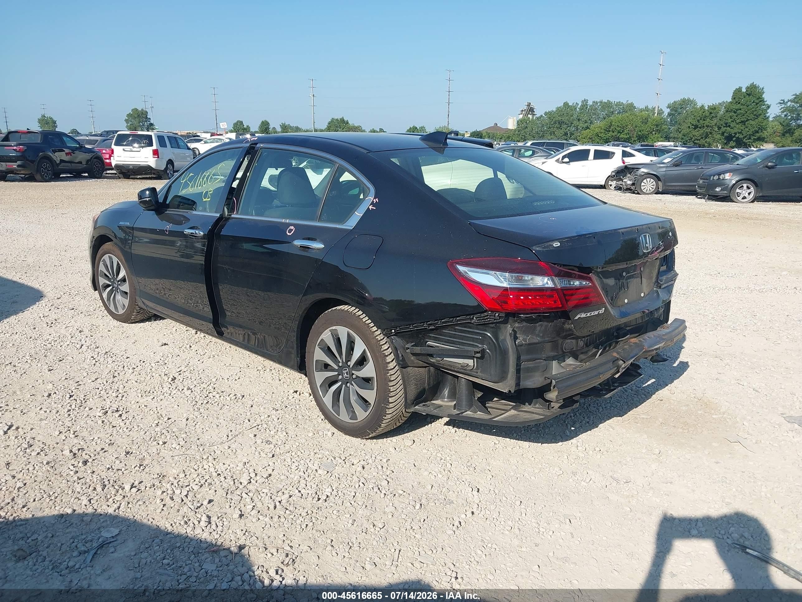 2017 Honda Accord Hybrid Black vin: JHMCR6F33HC010263