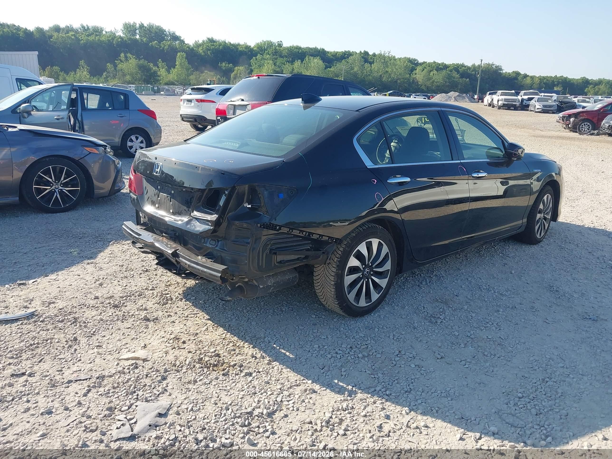 2017 Honda Accord Hybrid Black vin: JHMCR6F33HC010263