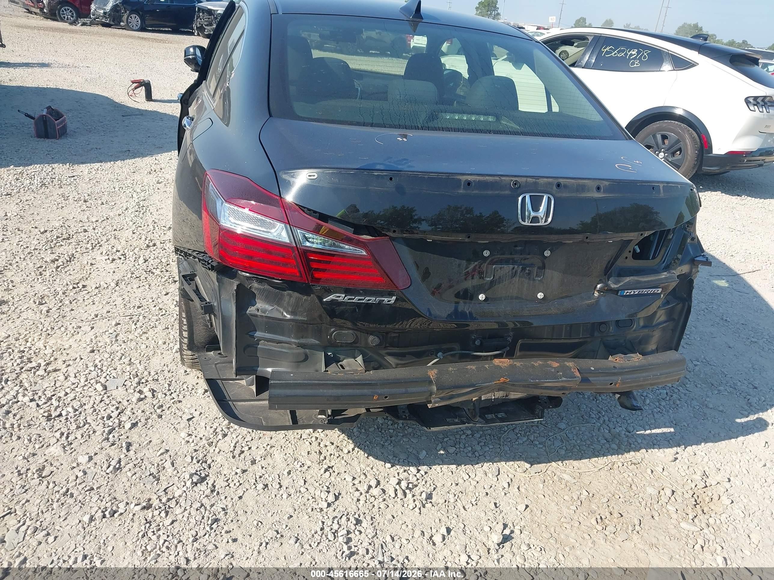 2017 Honda Accord Hybrid Black vin: JHMCR6F33HC010263