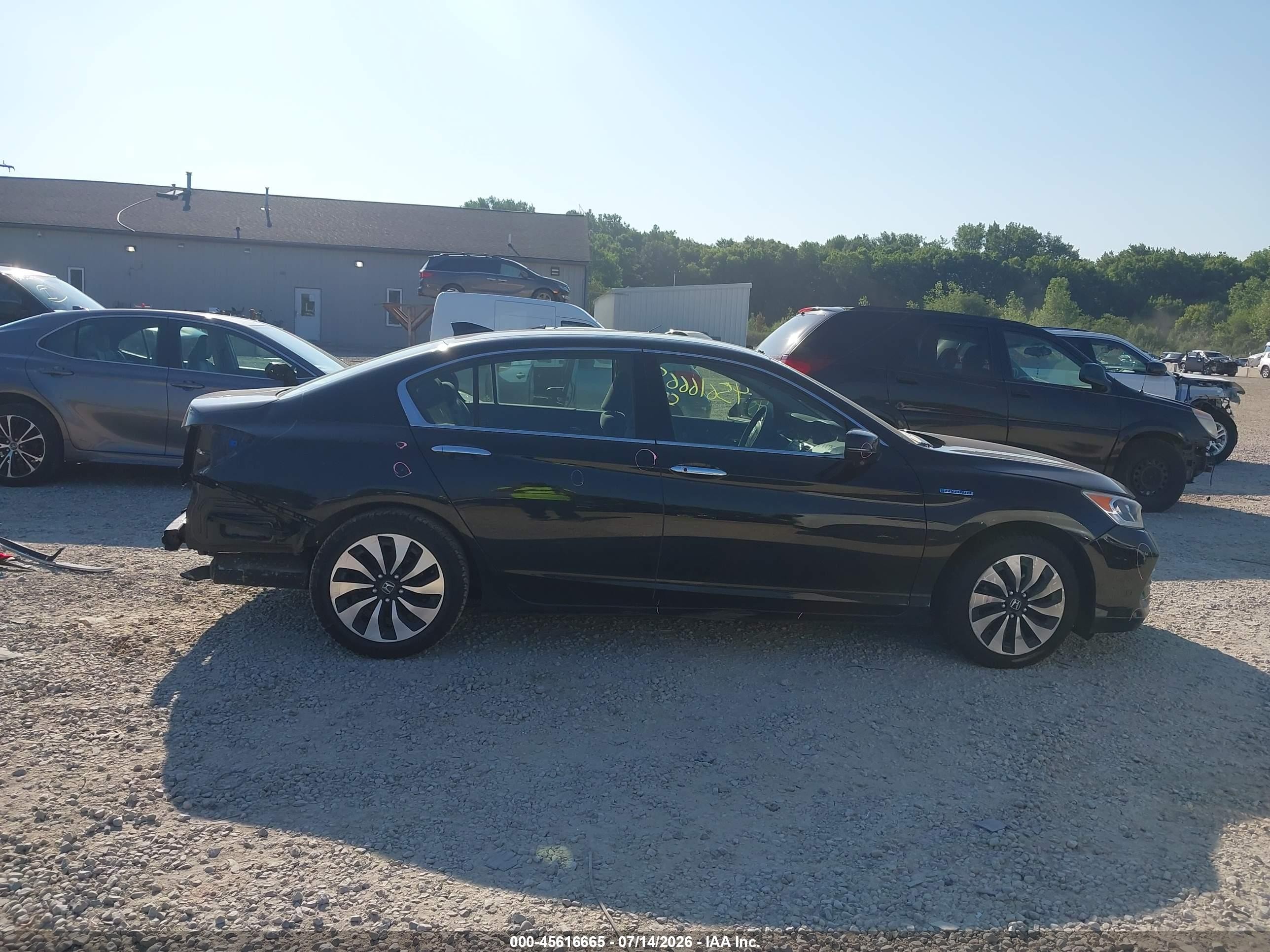 2017 Honda Accord Hybrid Black vin: JHMCR6F33HC010263