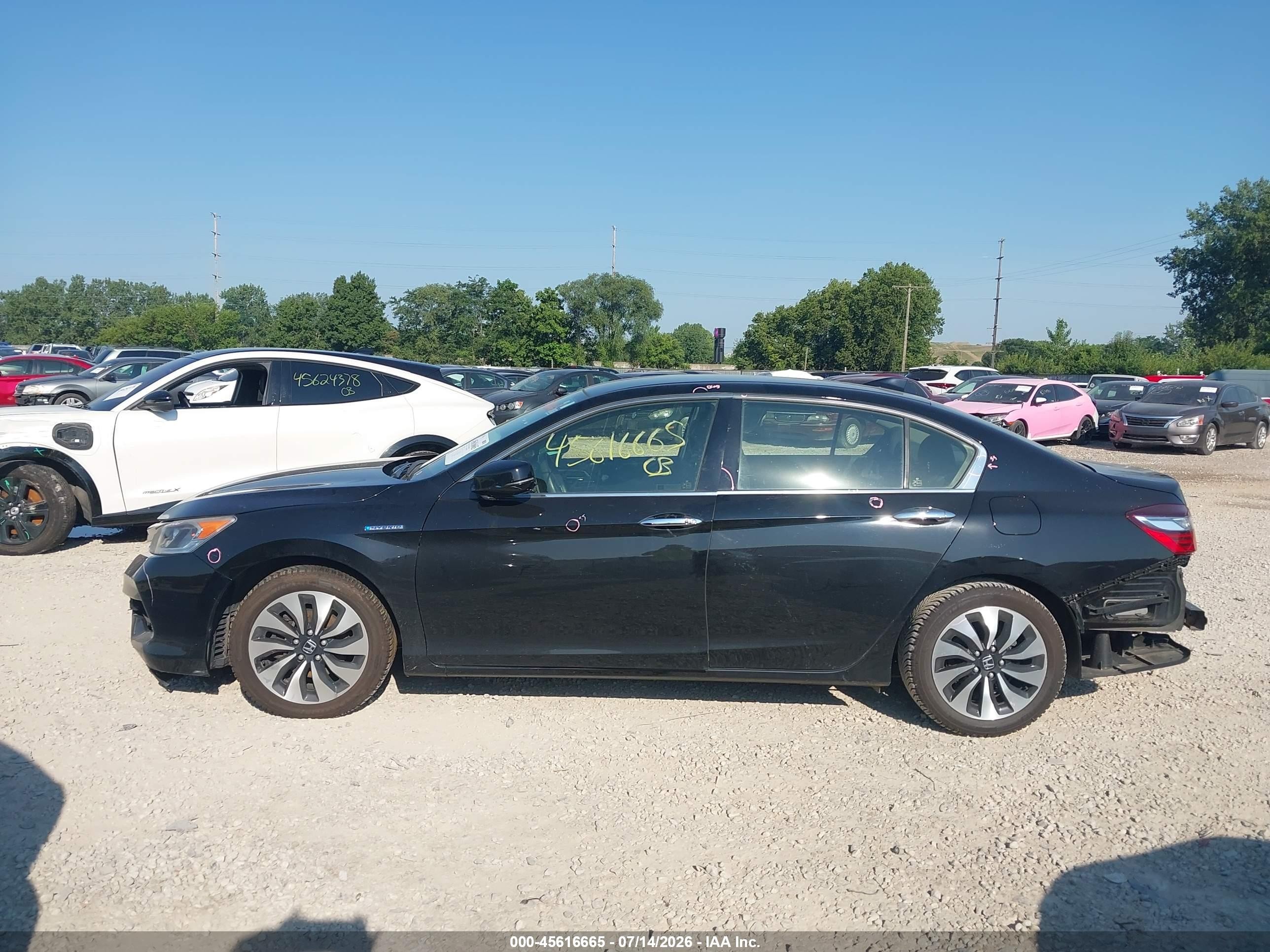 2017 Honda Accord Hybrid Black vin: JHMCR6F33HC010263