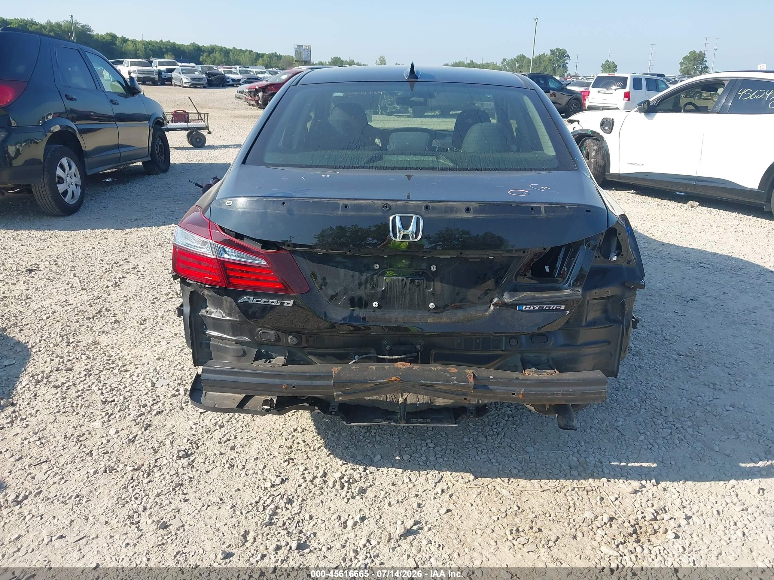 2017 Honda Accord Hybrid Black vin: JHMCR6F33HC010263