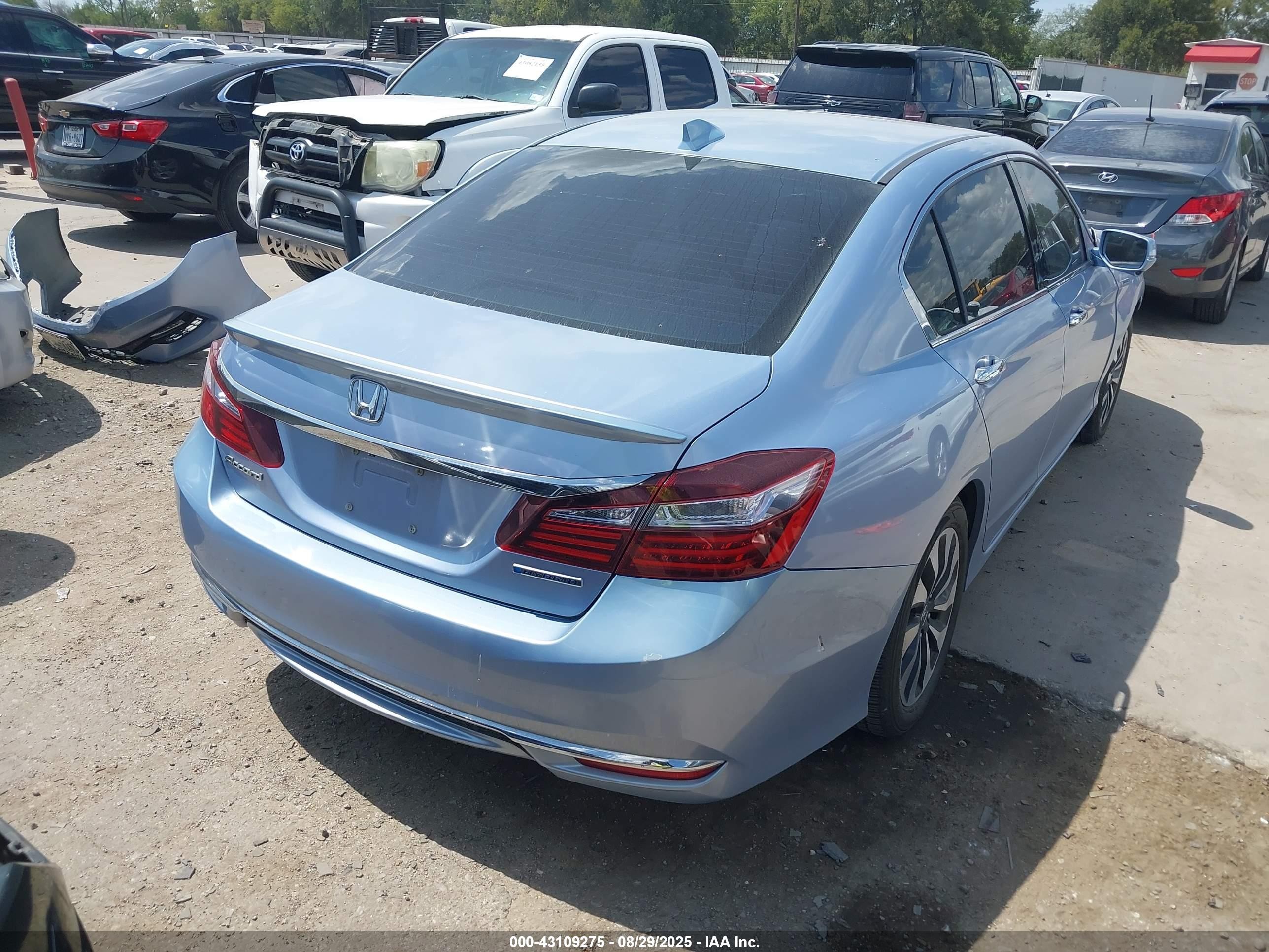 2017 Honda Accord Hybrid Ex-l Light Blue vin: JHMCR6F52HC012118