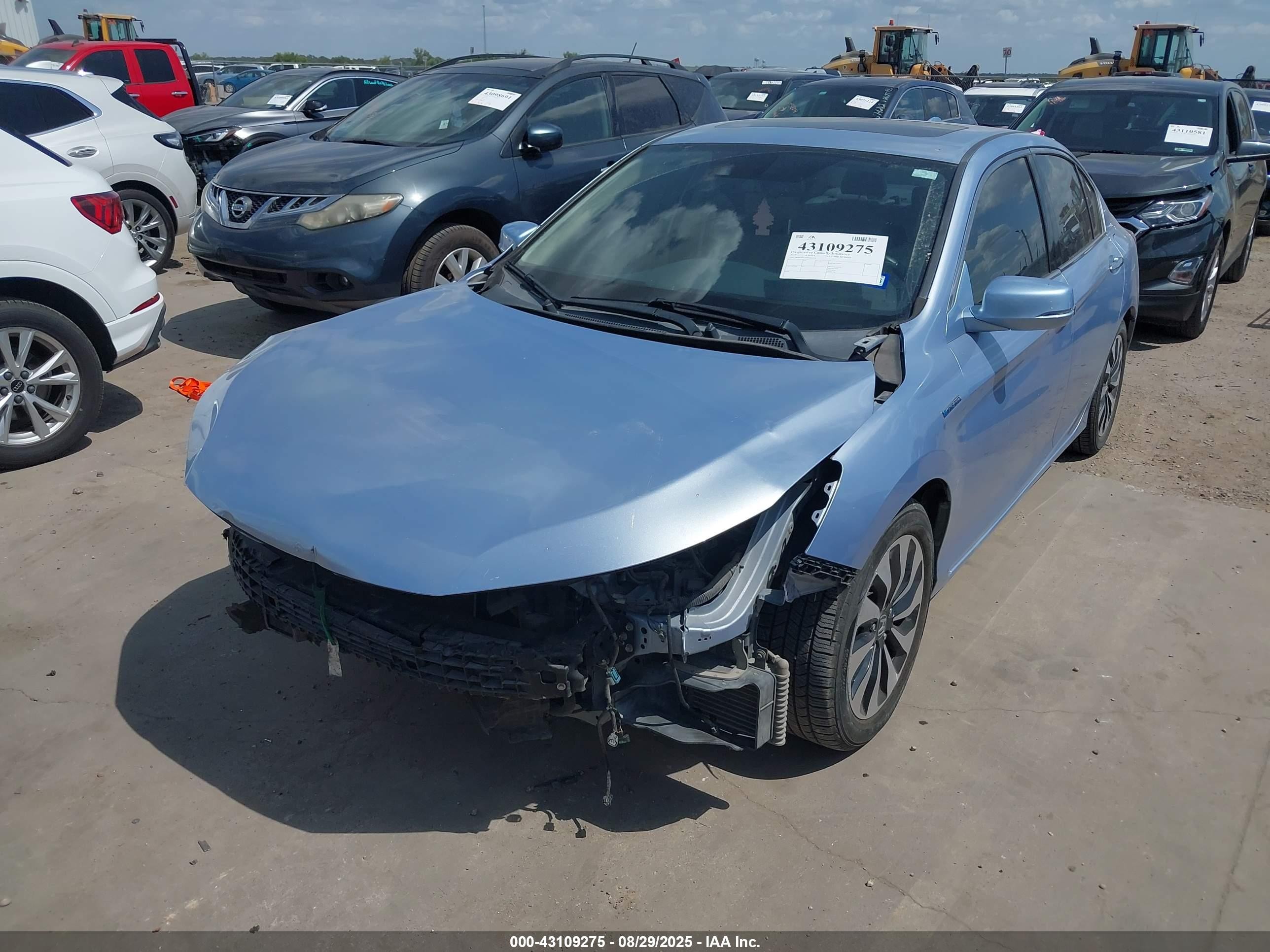 2017 Honda Accord Hybrid Ex-l Light Blue vin: JHMCR6F52HC012118