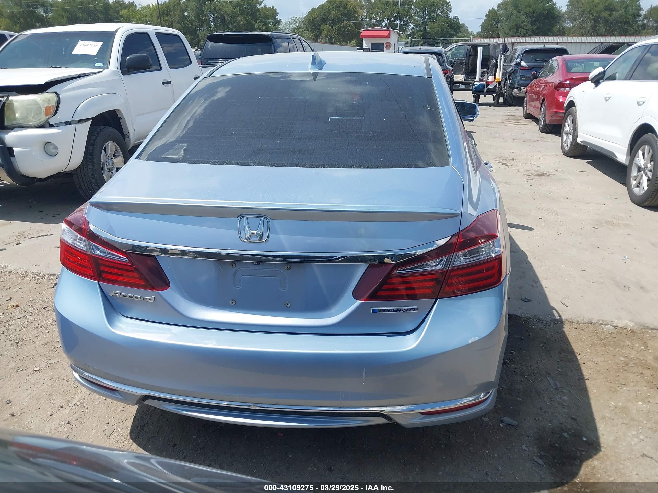 2017 Honda Accord Hybrid Ex-l Light Blue vin: JHMCR6F52HC012118