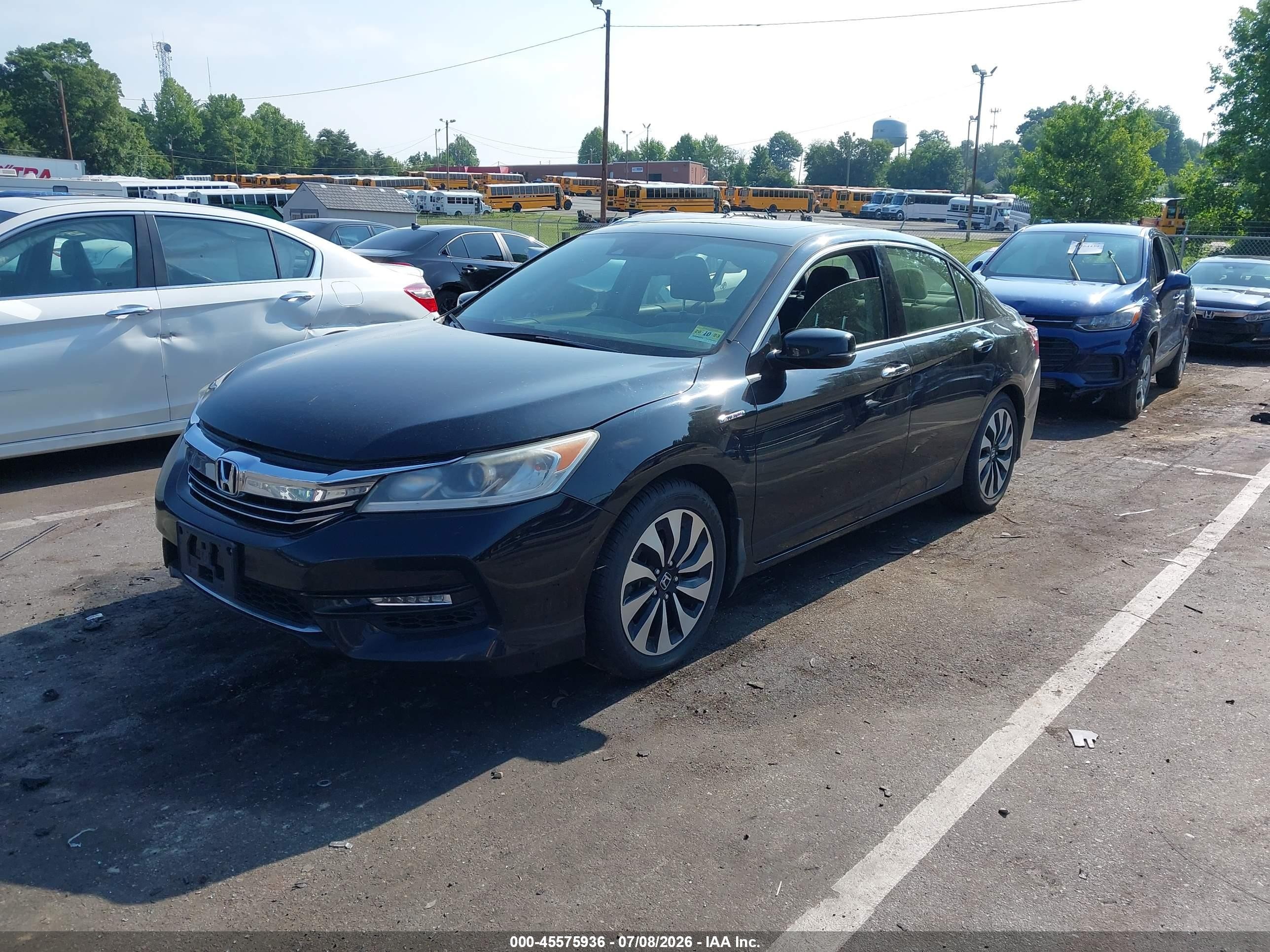 2017 Honda Accord Hybrid Ex-l Black vin: JHMCR6F57HC004158