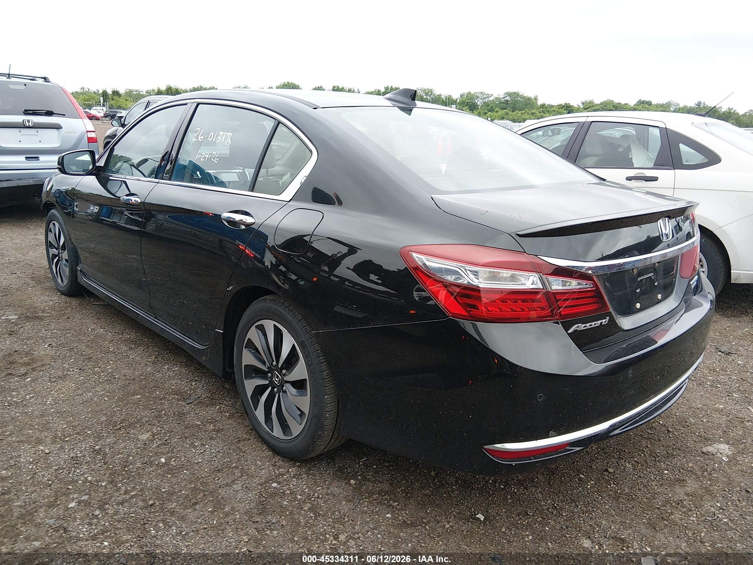 2017 Honda Accord Hybrid Touring Black vin: JHMCR6F71HC015920