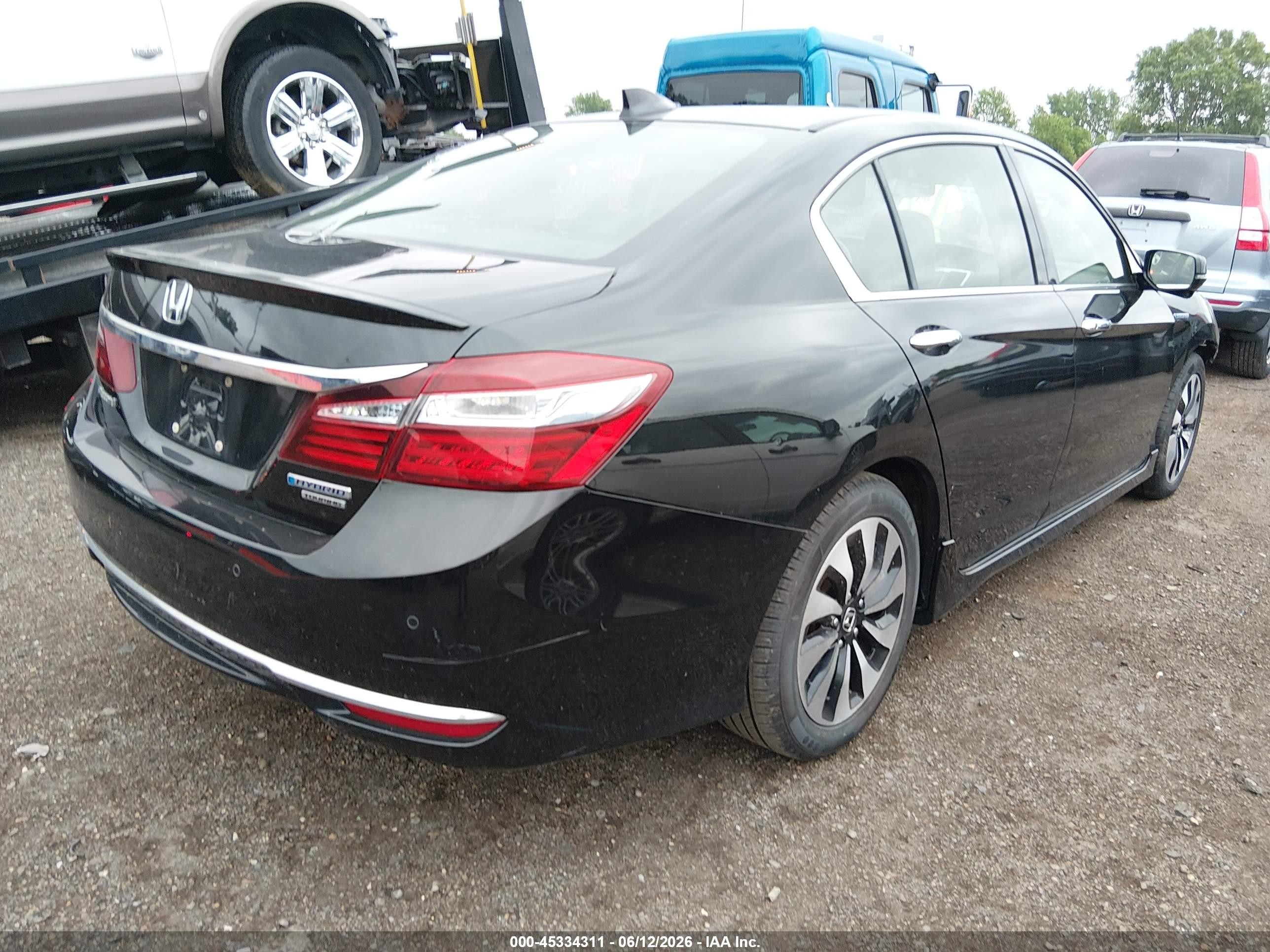 2017 Honda Accord Hybrid Touring Black vin: JHMCR6F71HC015920