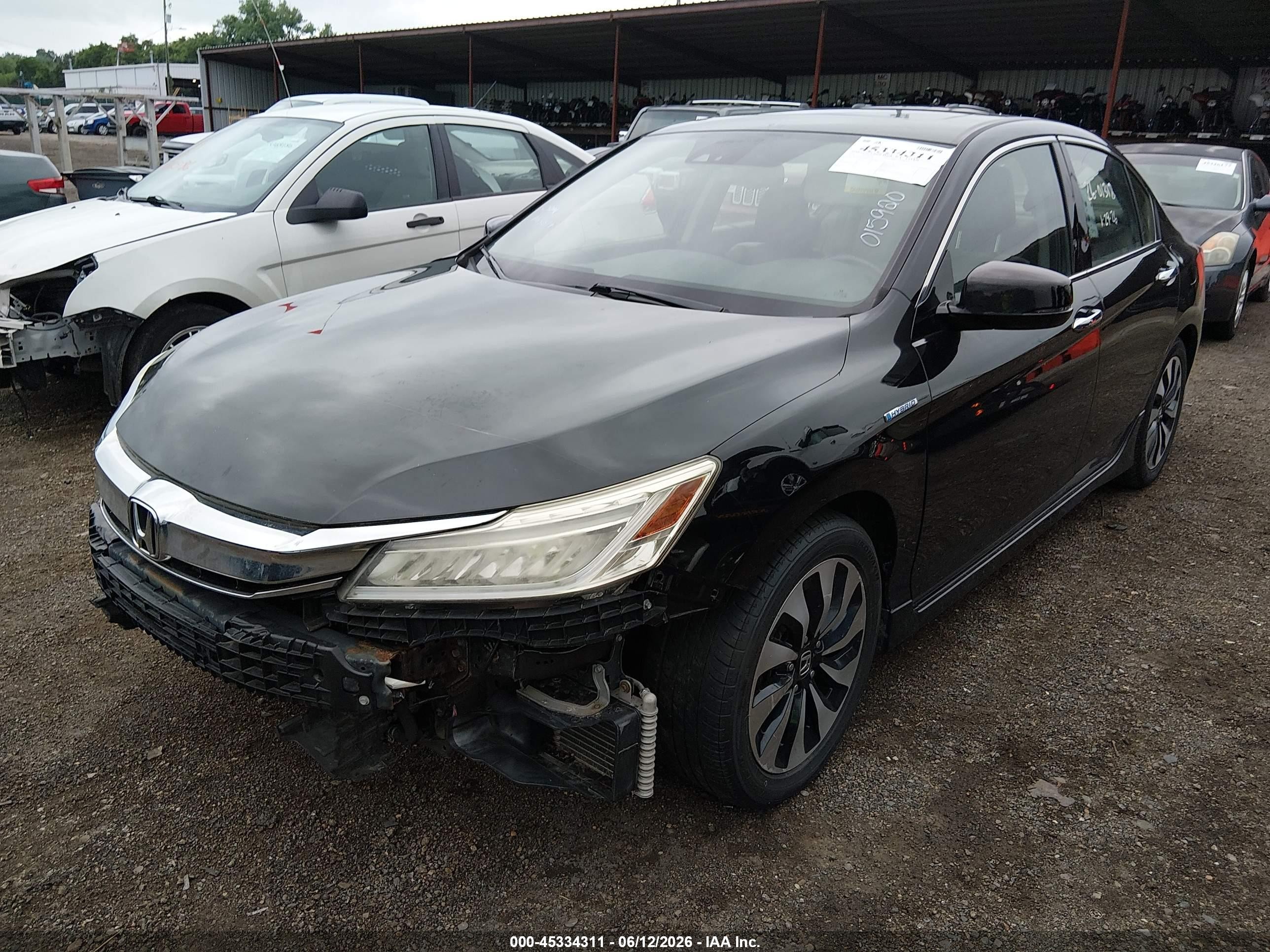2017 Honda Accord Hybrid Touring Black vin: JHMCR6F71HC015920