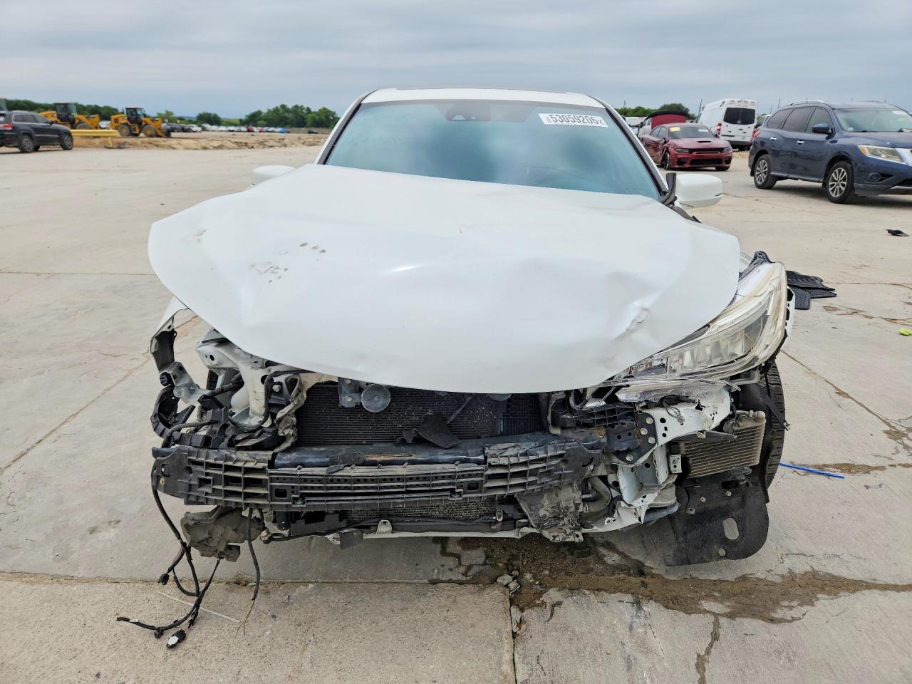 2017 Honda Accord Touring Hybrid White vin: JHMCR6F78HC003196