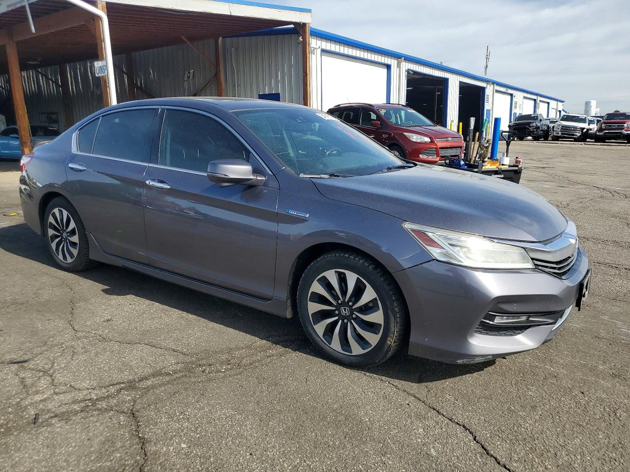 2017 Honda Accord Touring Hybrid Gray vin: JHMCR6F78HC027739