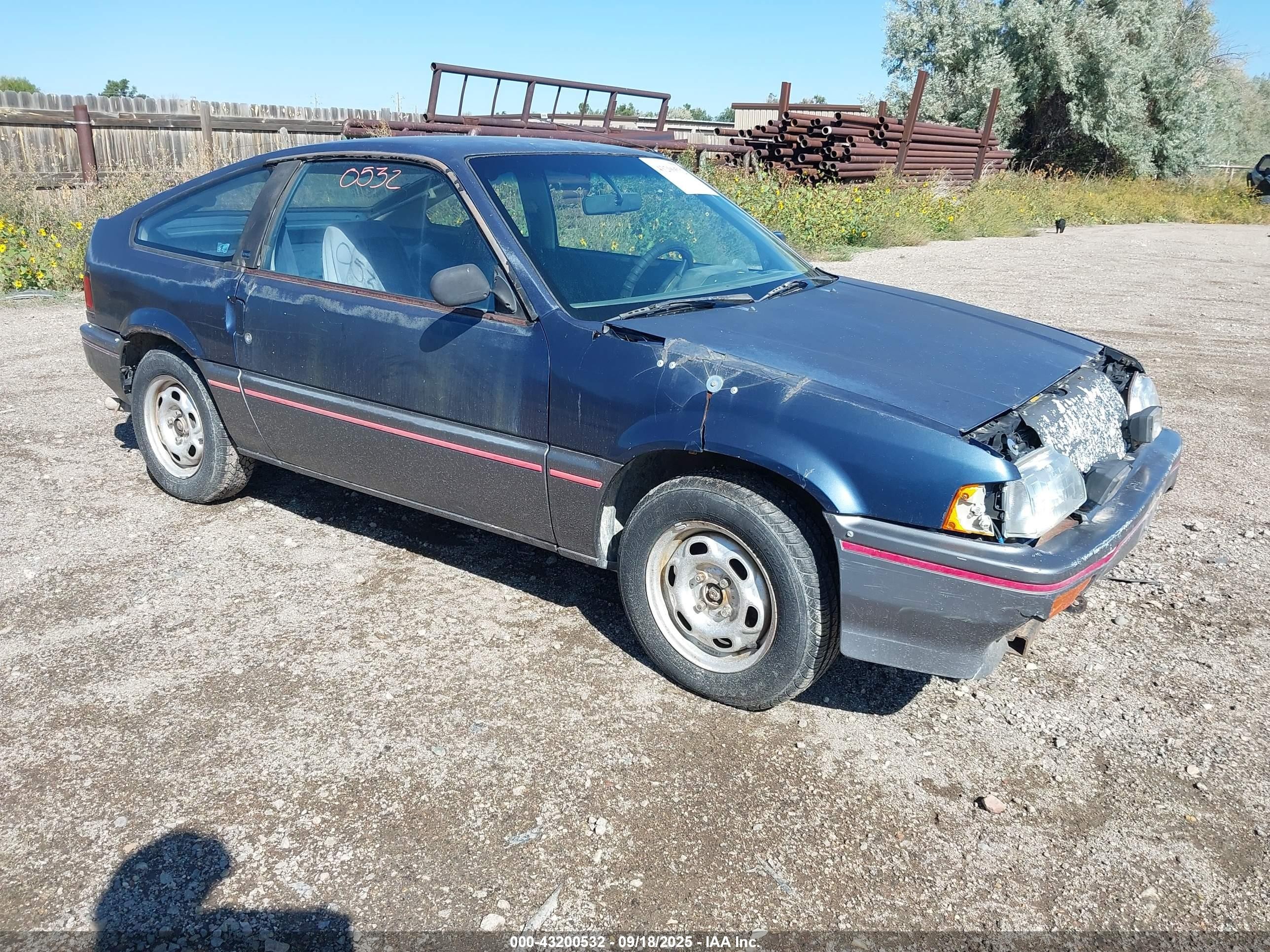 1987 Honda Civic Crx 1.5 Hf Blue vin: JHMEC1317HS004455