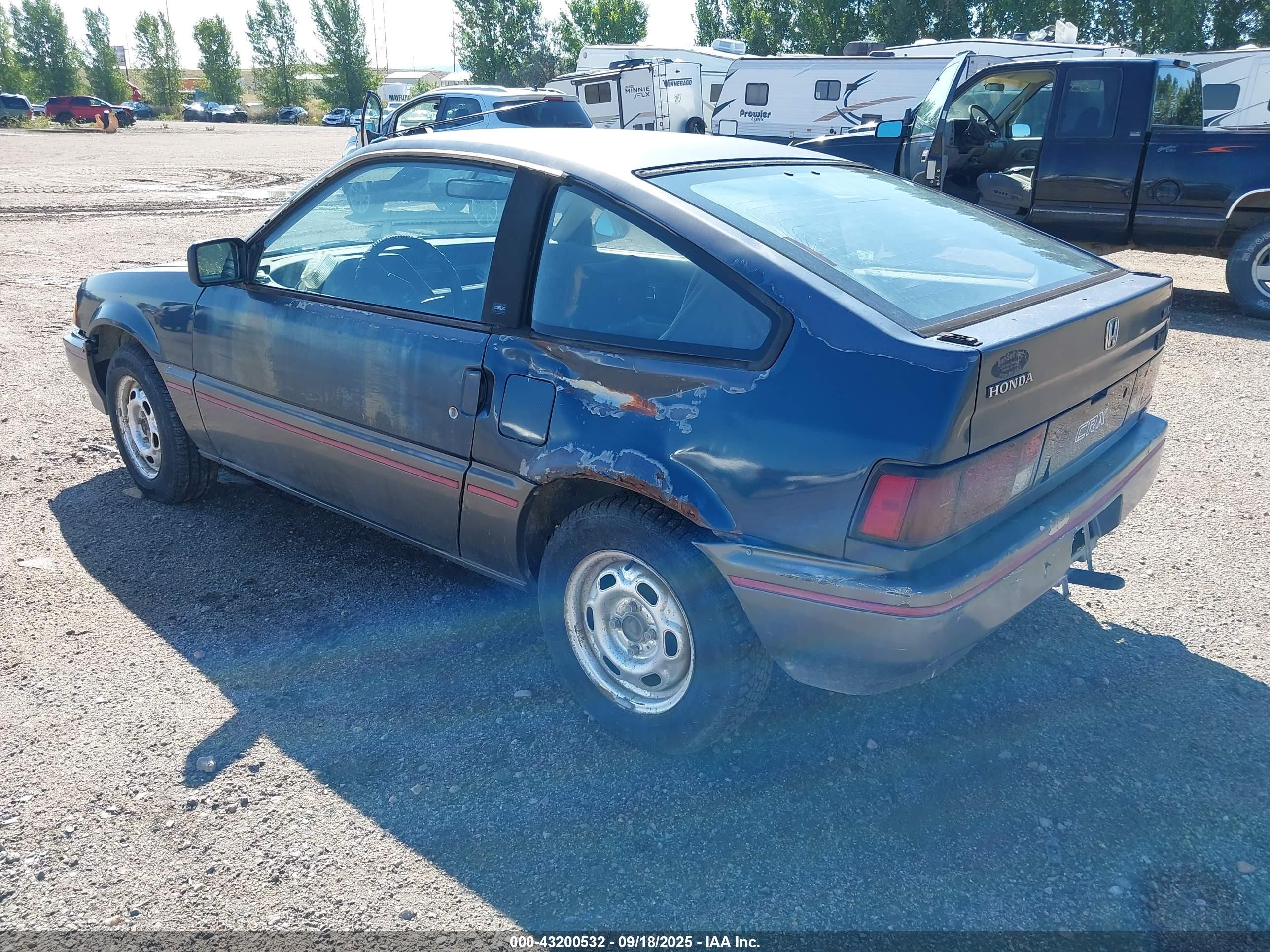 1987 Honda Civic Crx 1.5 Hf Blue vin: JHMEC1317HS004455