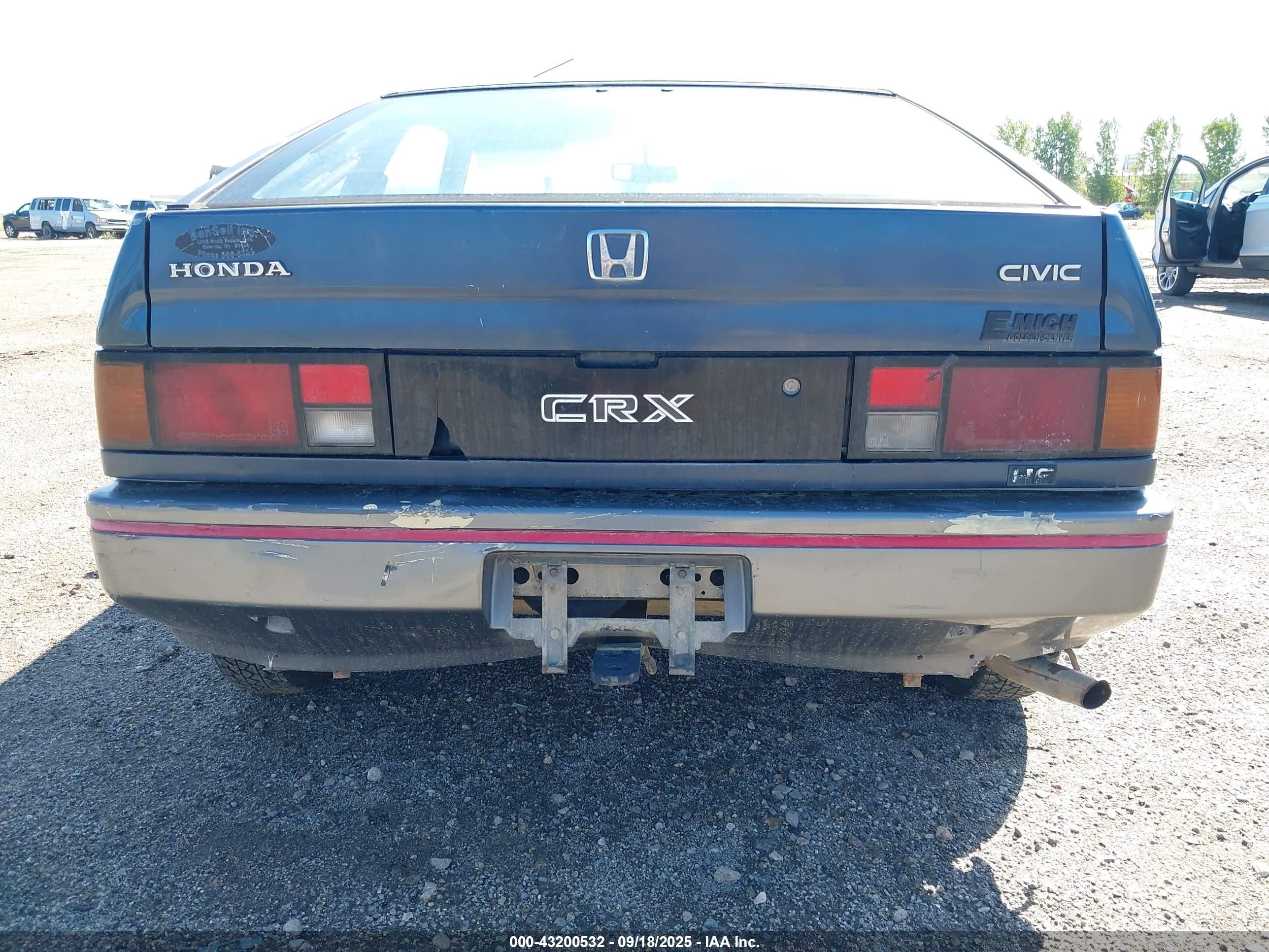 1987 Honda Civic Crx 1.5 Hf Blue vin: JHMEC1317HS004455